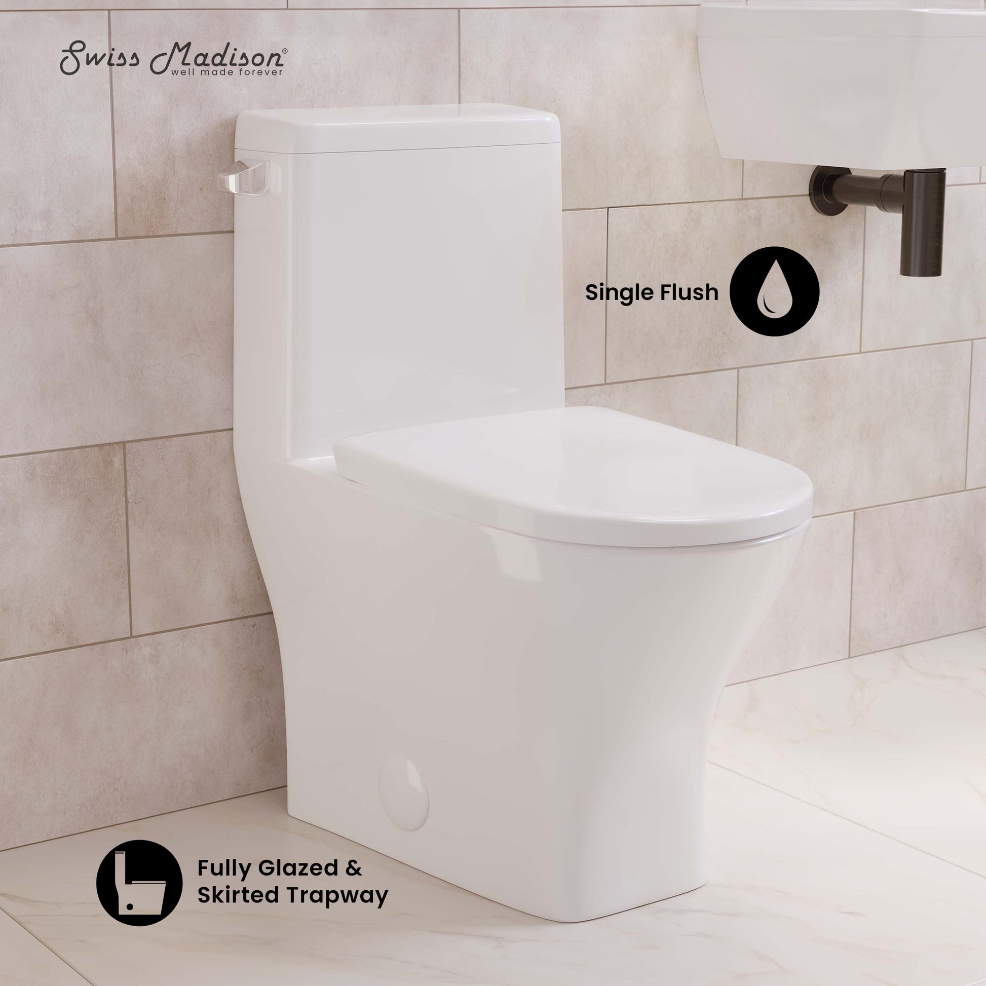 Glossy White / Single Left