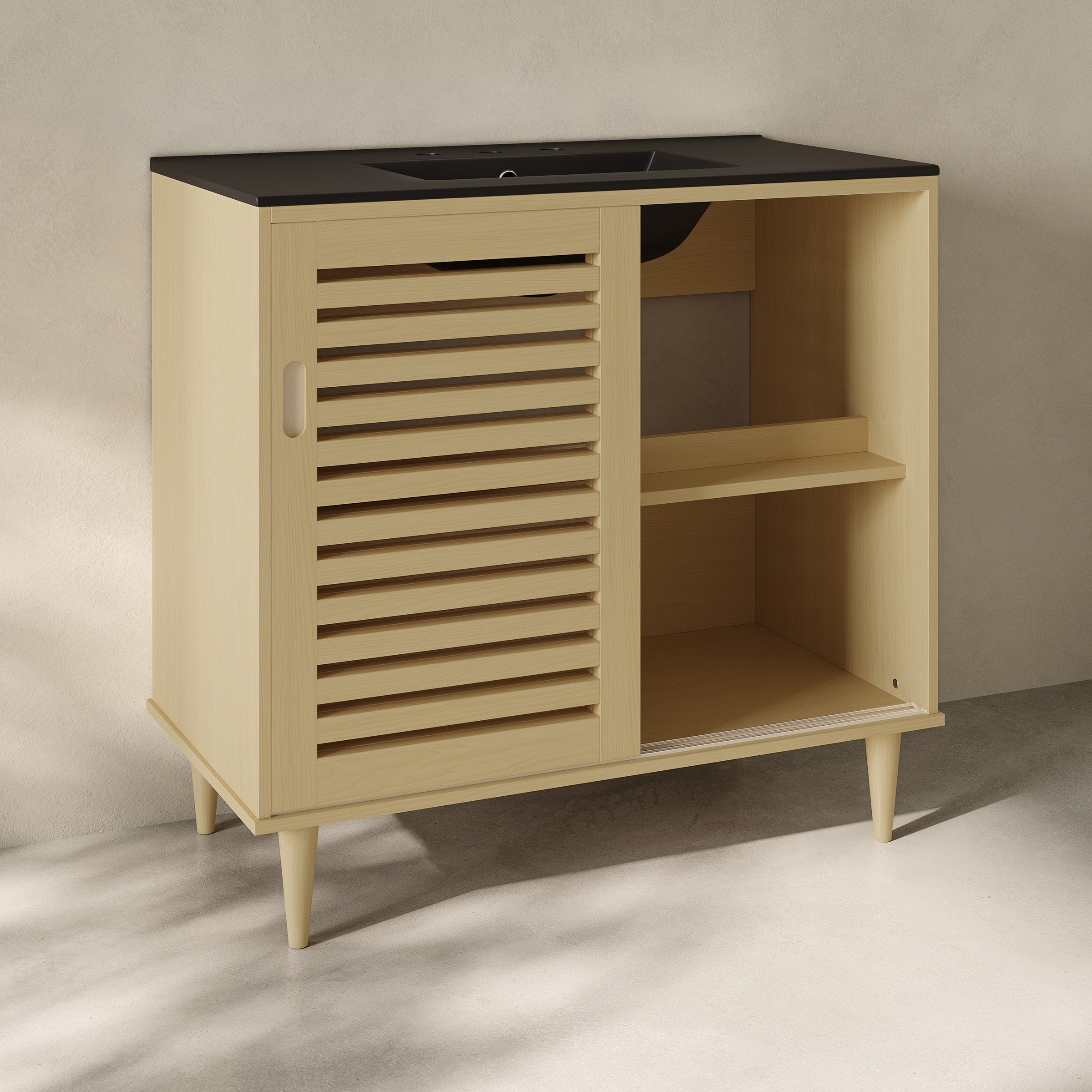 Natural Oak / Black / 3-Hole