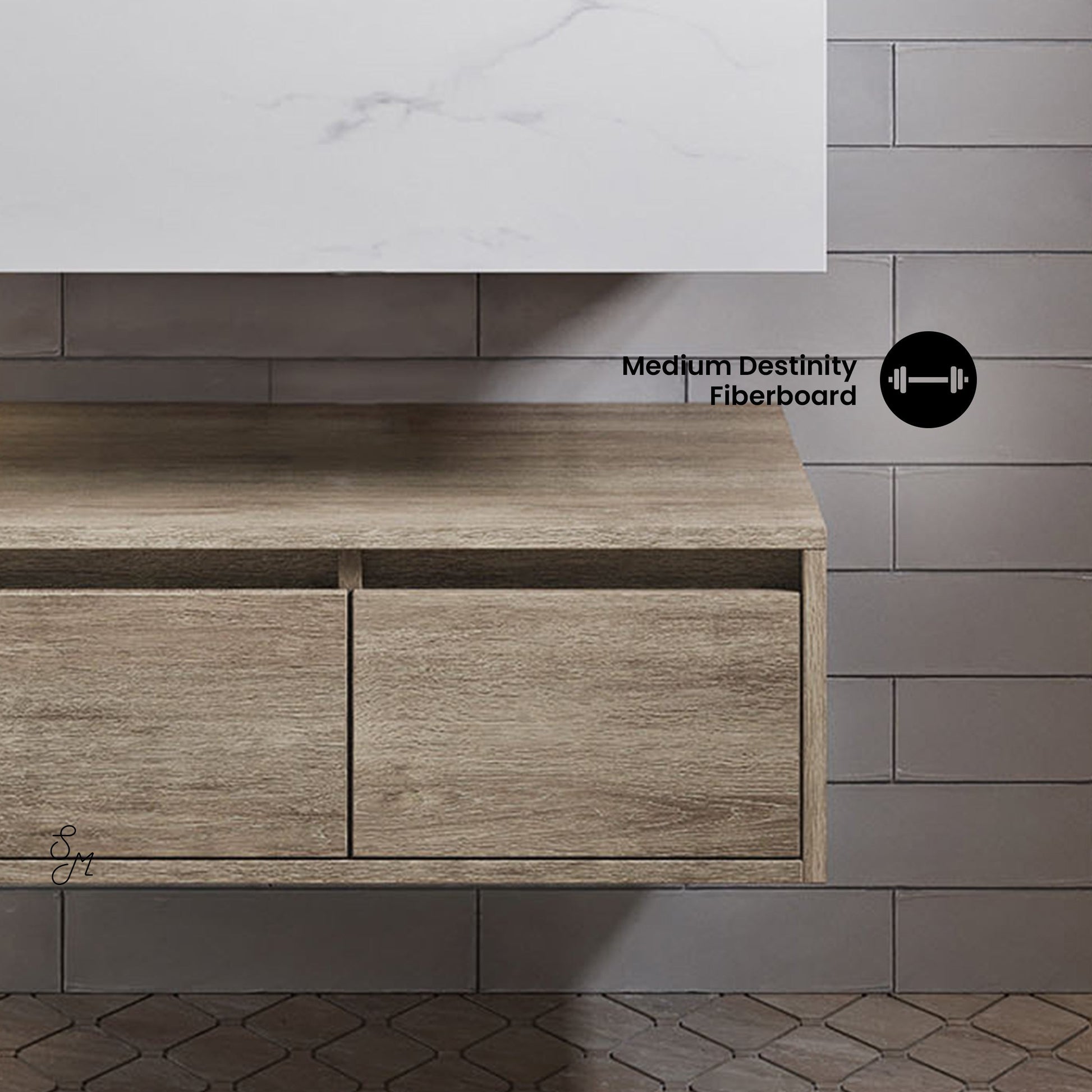 Weathered Oak / 1-Hole