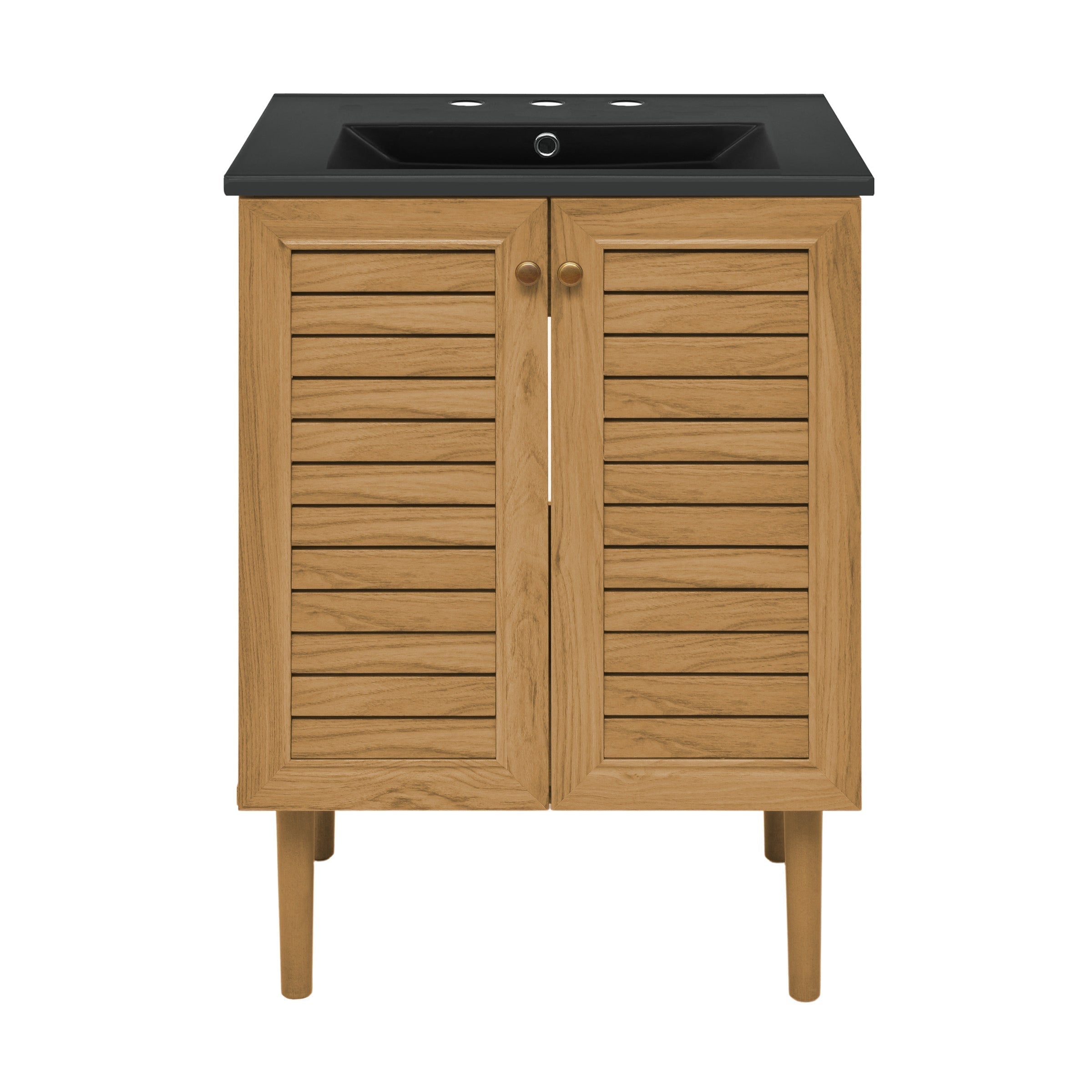 Golden Oak / Matte Black / 3-Hole