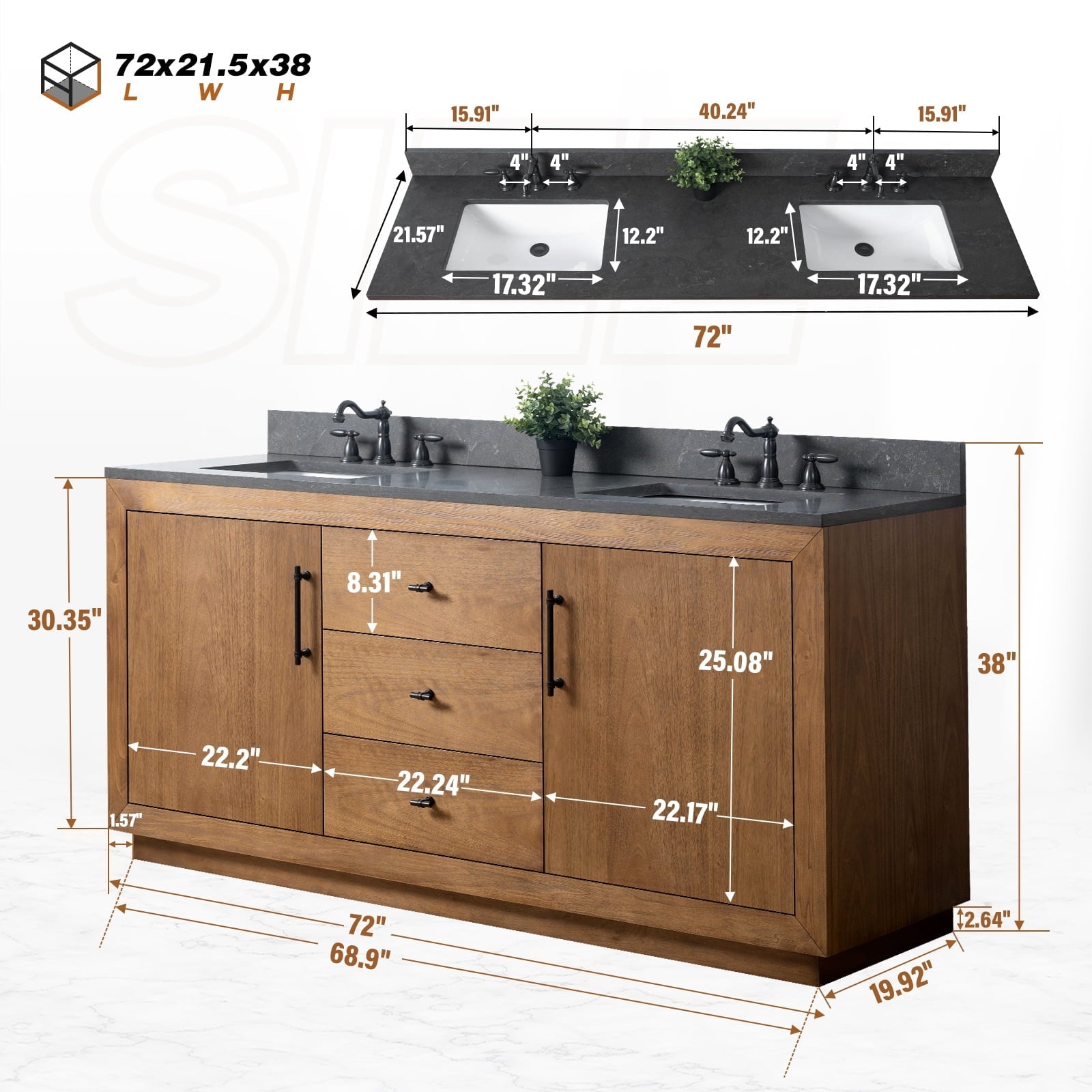 Tan / Black Limestone
