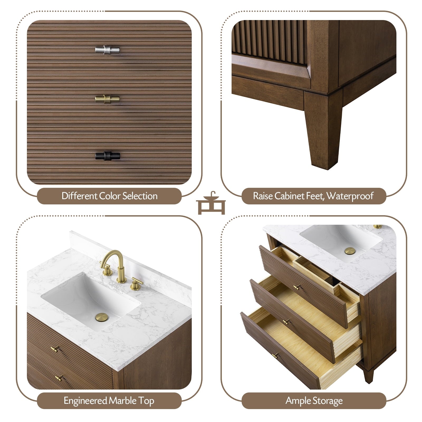 Linear Walnut / Matte Black