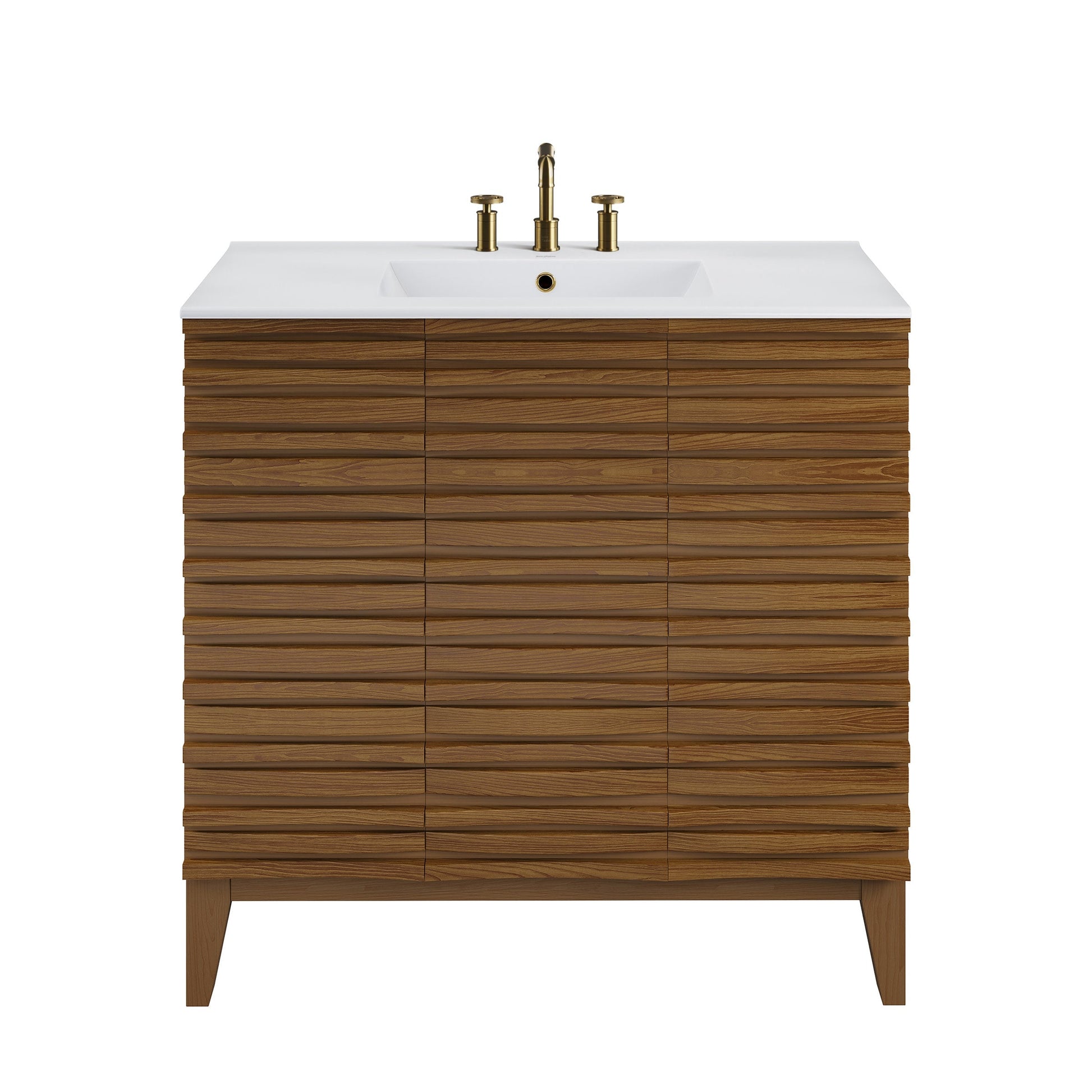 Brown Oak / White / 3-Hole