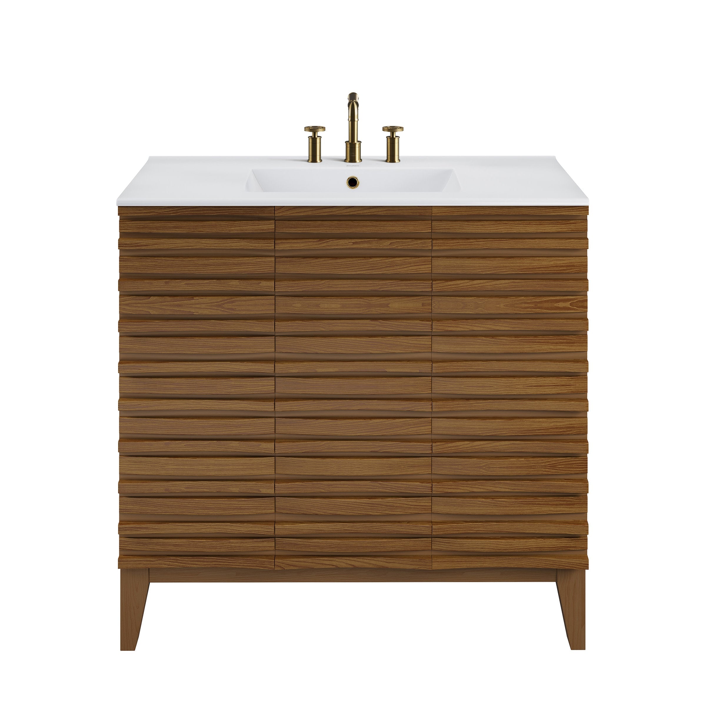 Brown Oak / White / 3-Hole