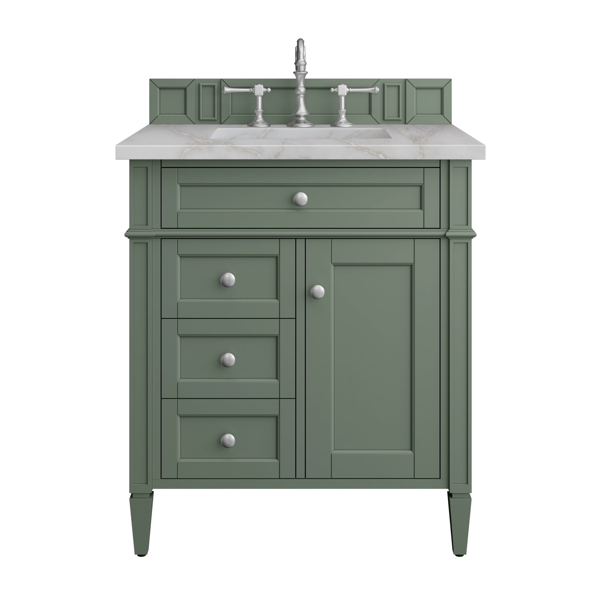 Smokey Celadon / Victorian Silver - 3 Faucet Holes