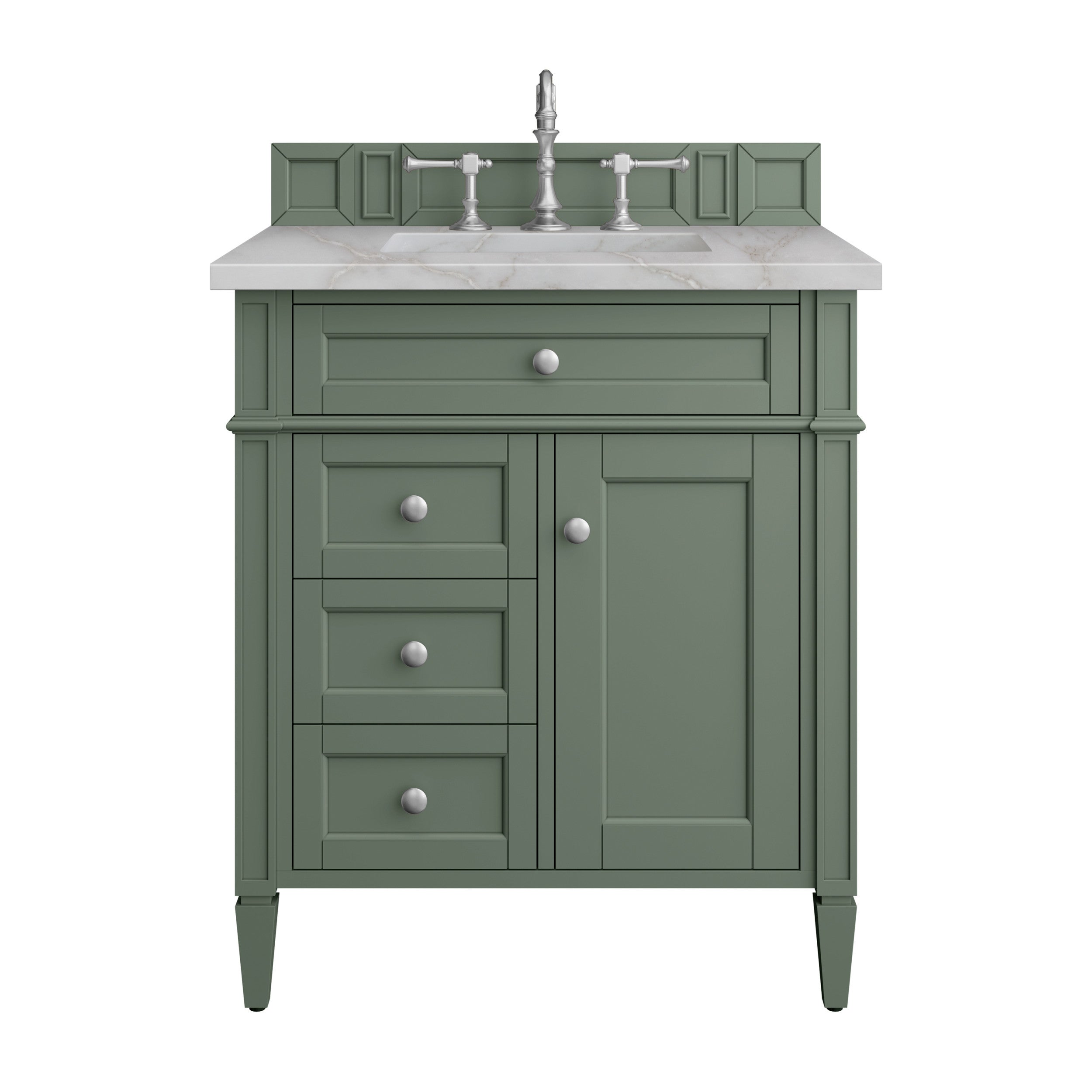 Smokey Celadon / Victorian Silver - 3 Faucet Holes