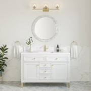 Glossy White / White Zeus - 1 Faucet Hole