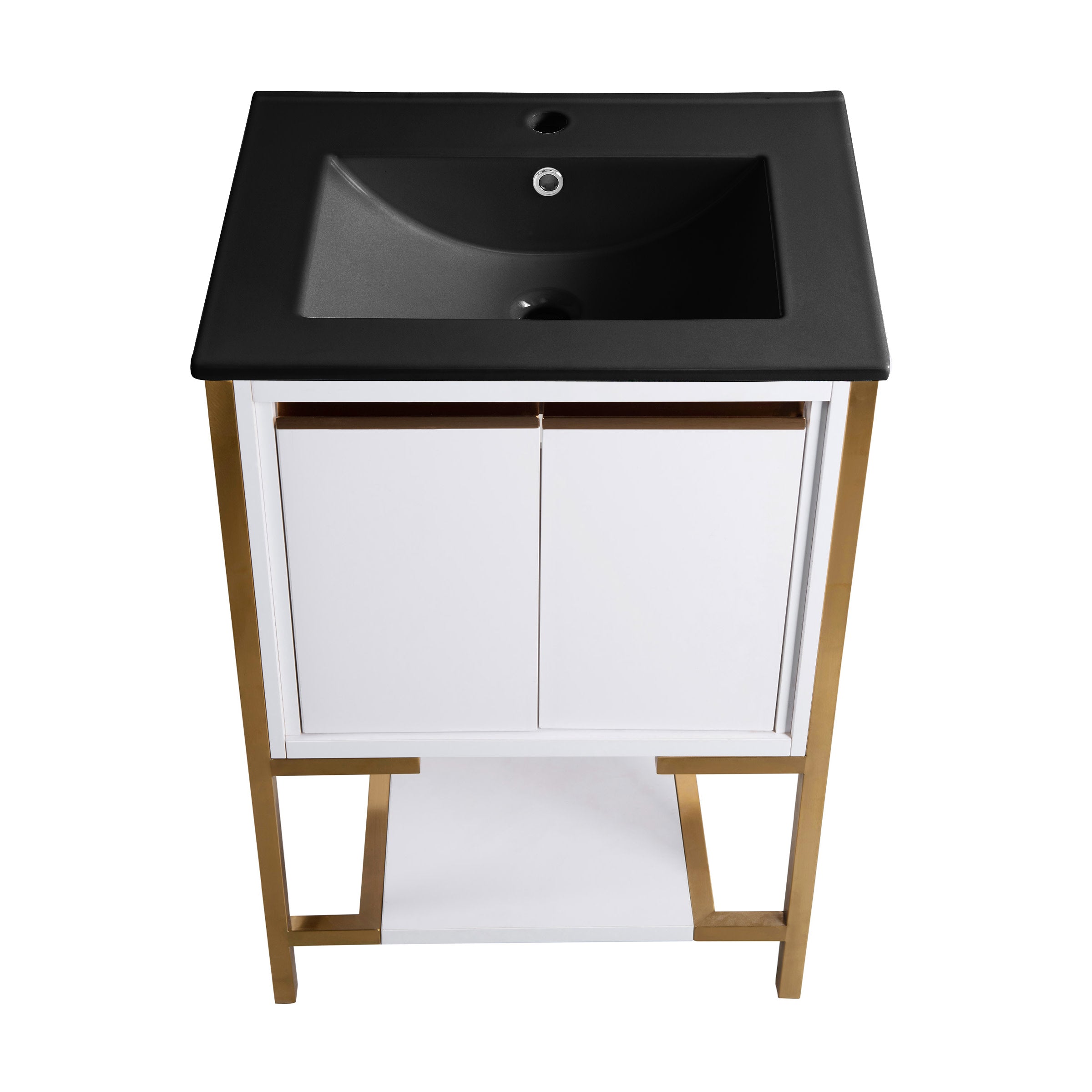 White / Matte Black / 1-Hole