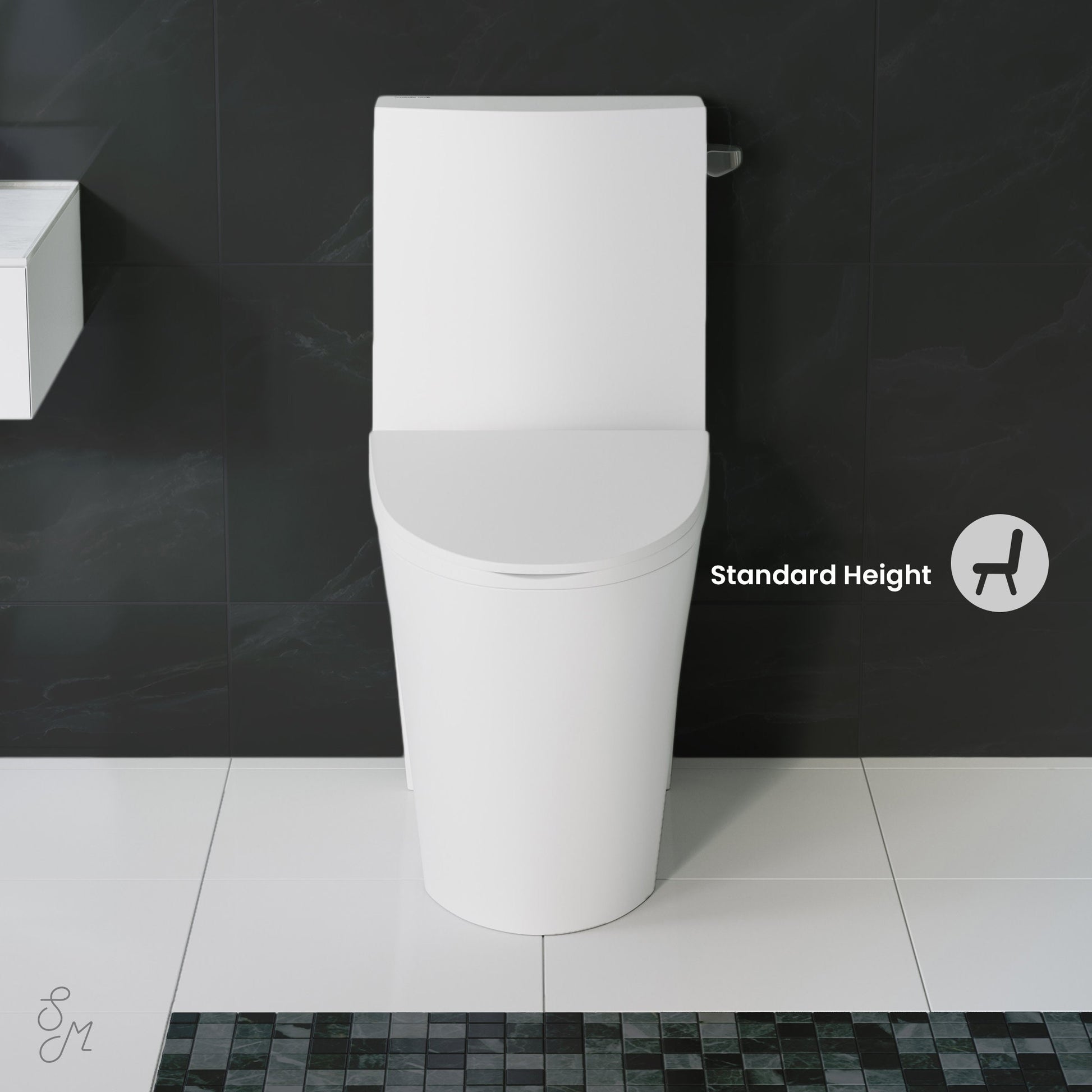 Glossy White / Single - Right / Chrome
