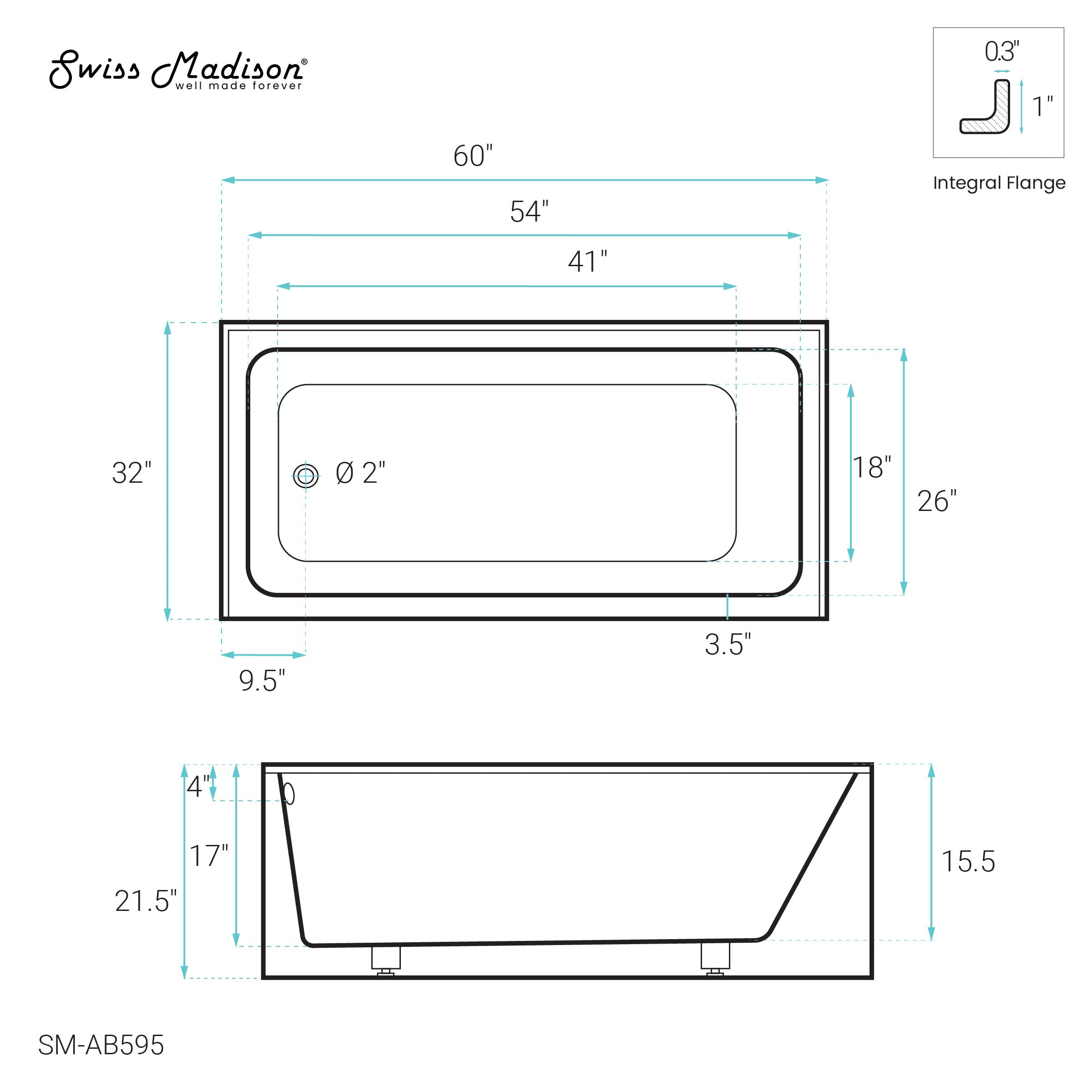 Glossy White / Alcove - Apron / Left