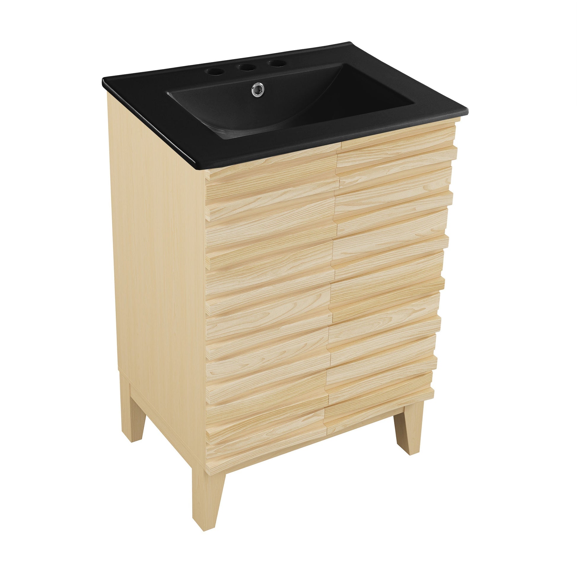 Natural Oak / Matte Black / 3-Hole