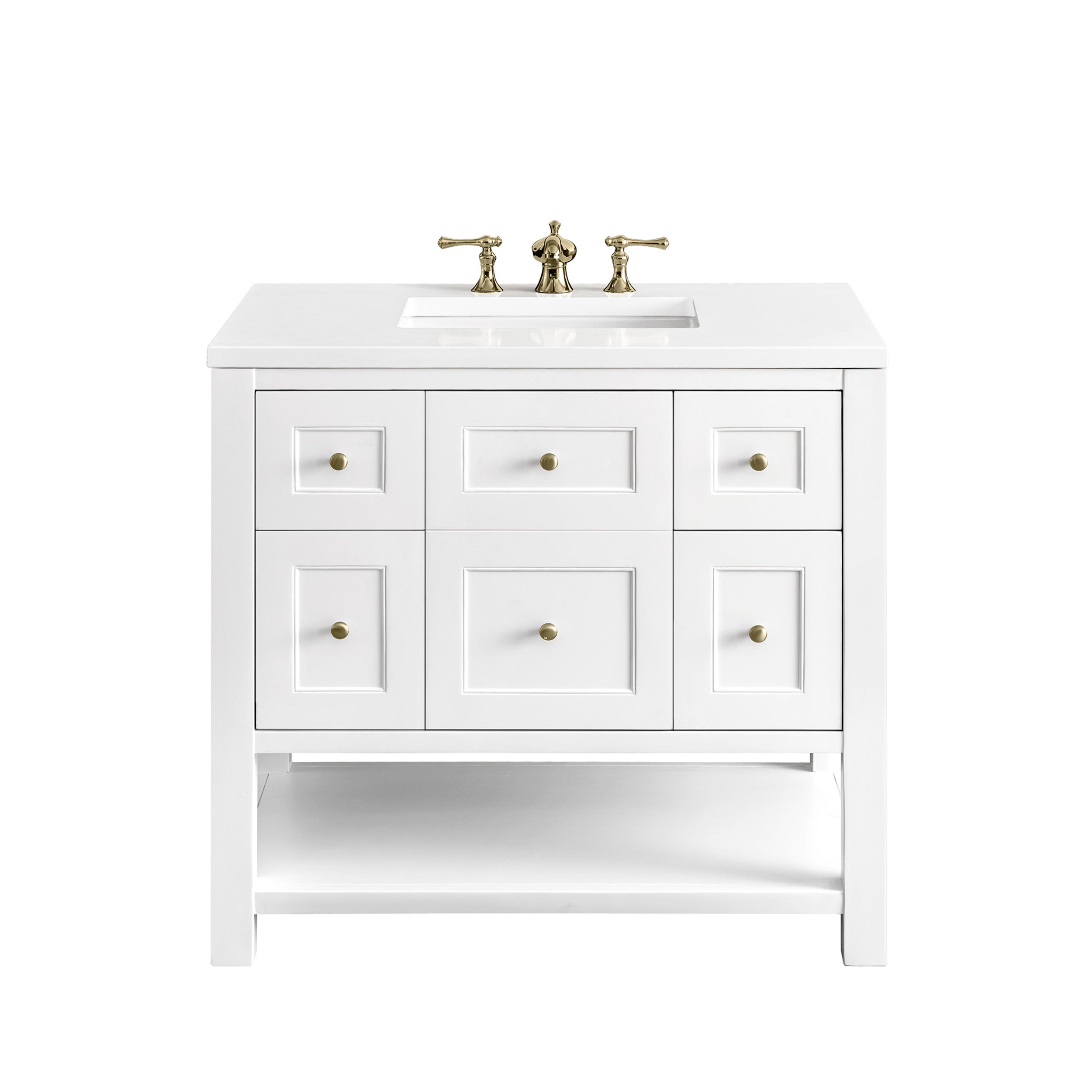 Bright White / White Zeus - 3 Faucet Holes