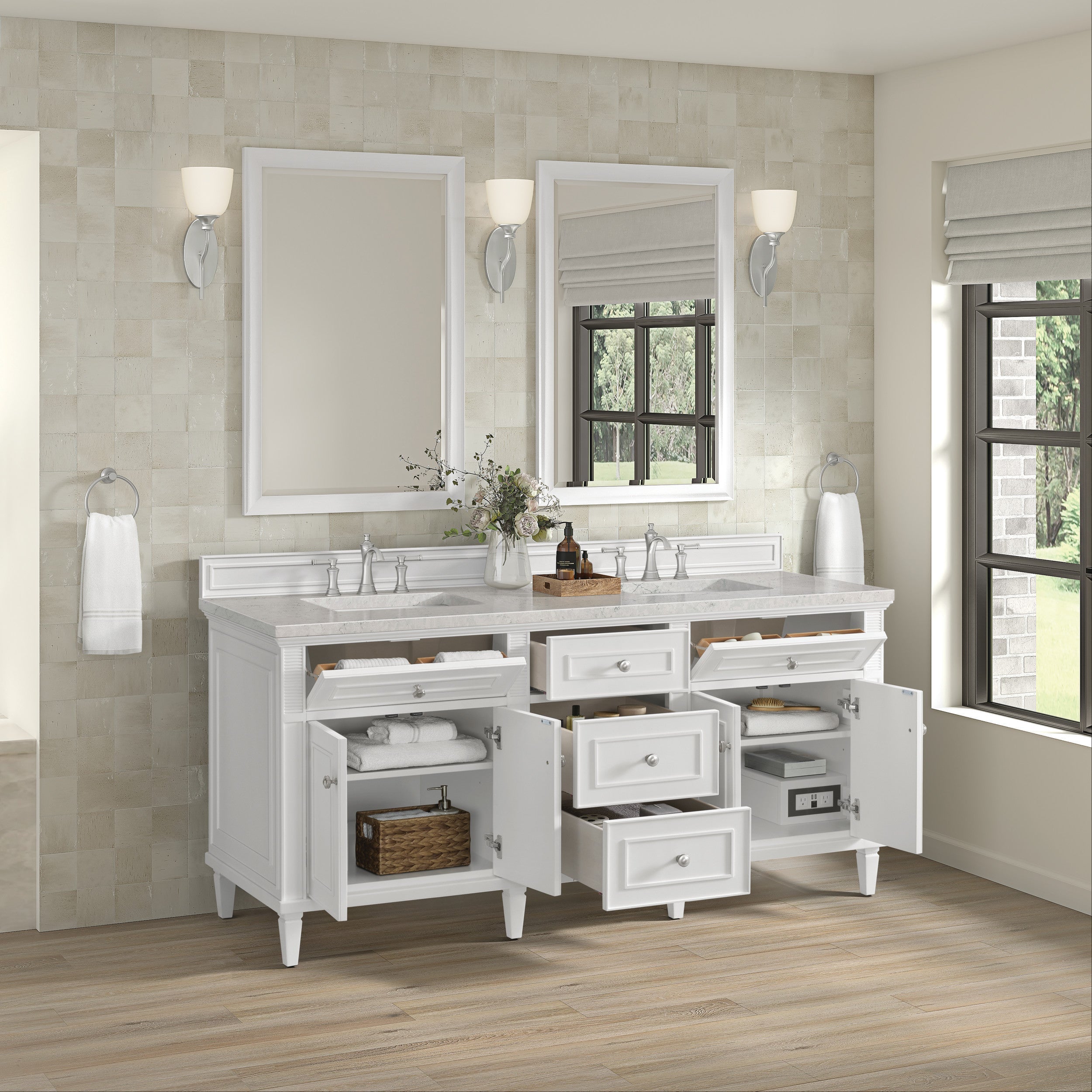 Bright White / Eternal Jasmine Pearl - 3 Faucet Holes