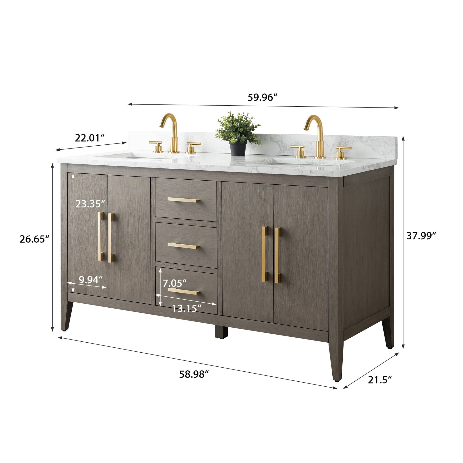 Driftwood Gray / Golden Brushed