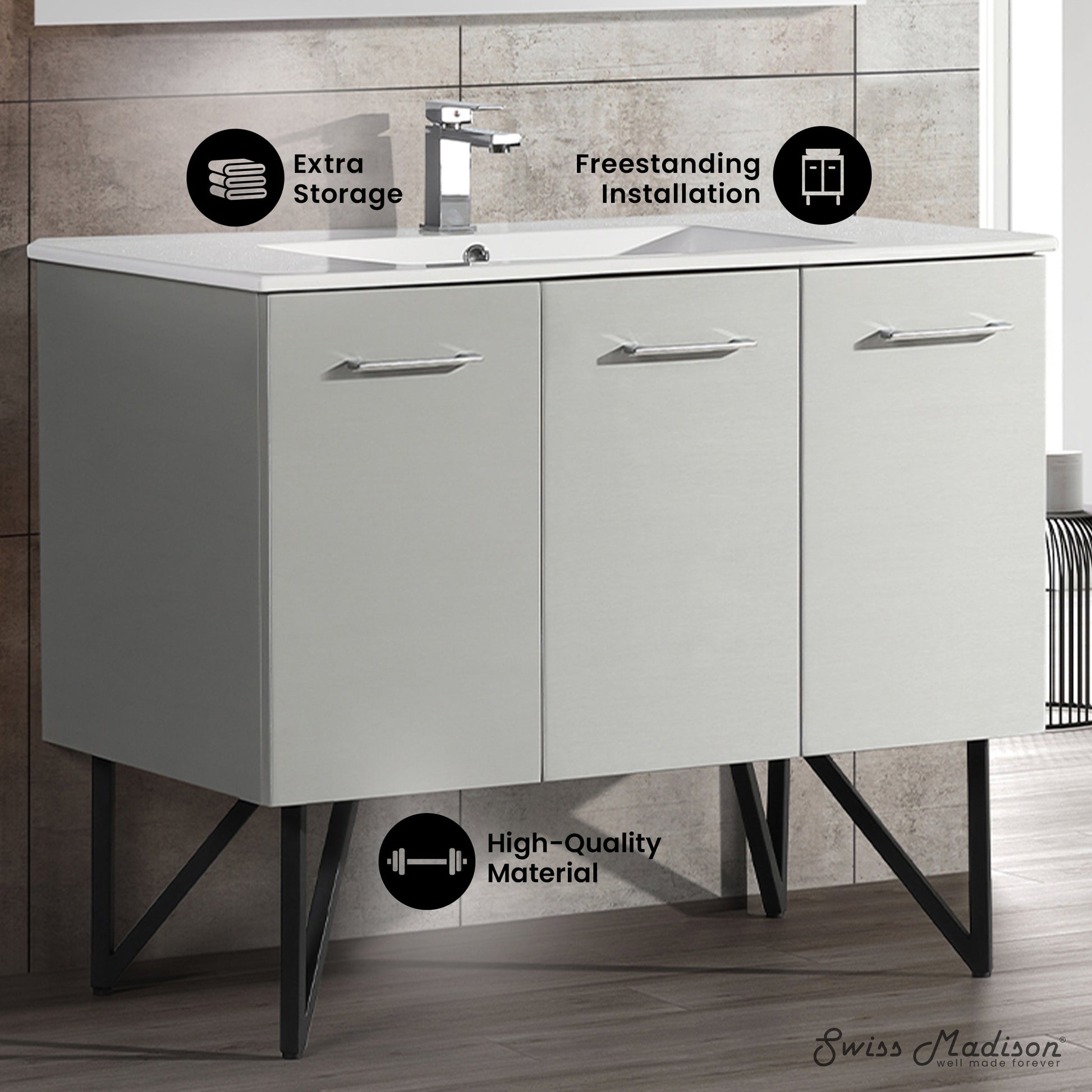 Gray / White / 1-Hole