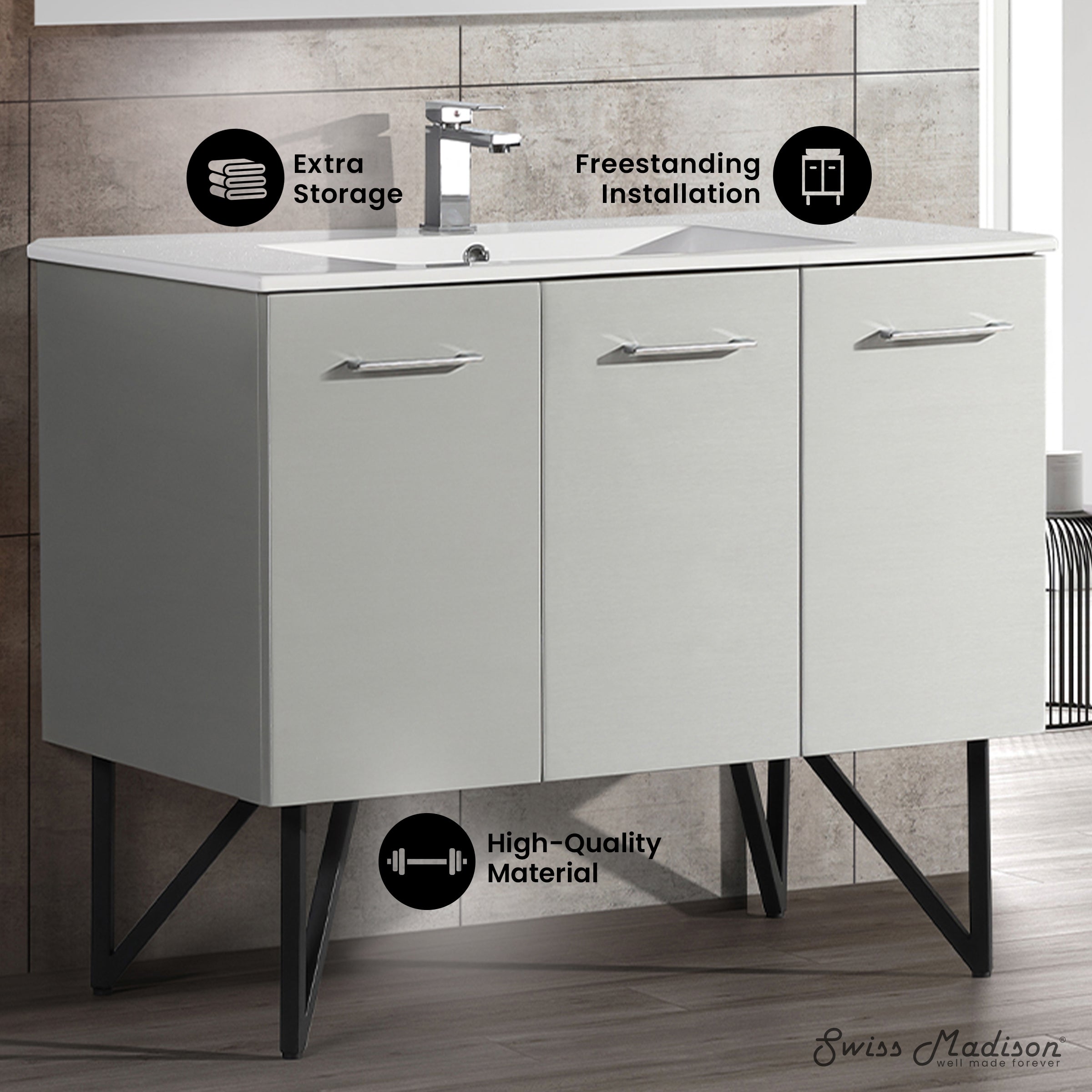 Gray / White / 1-Hole