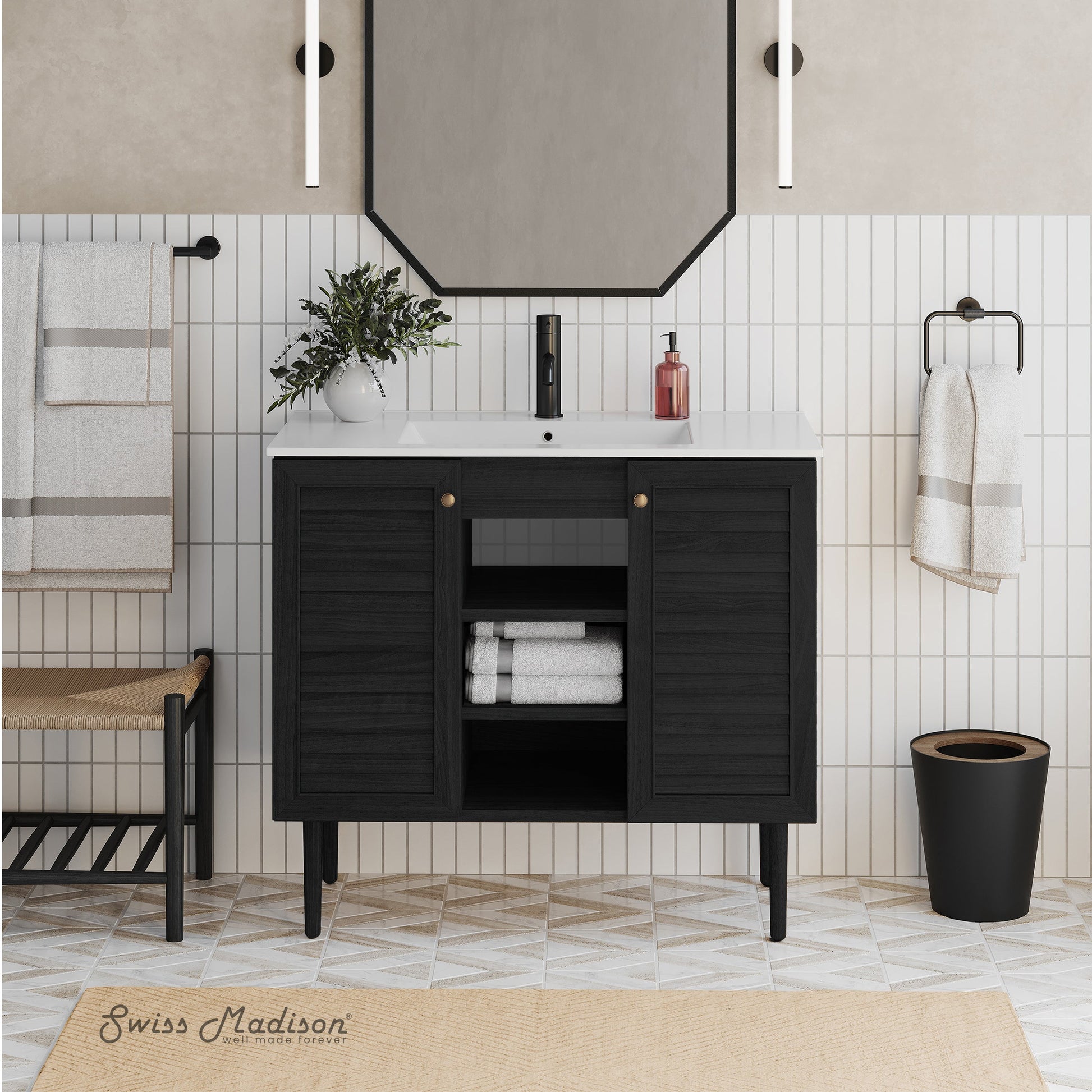 Black Oak / White / 1-Hole