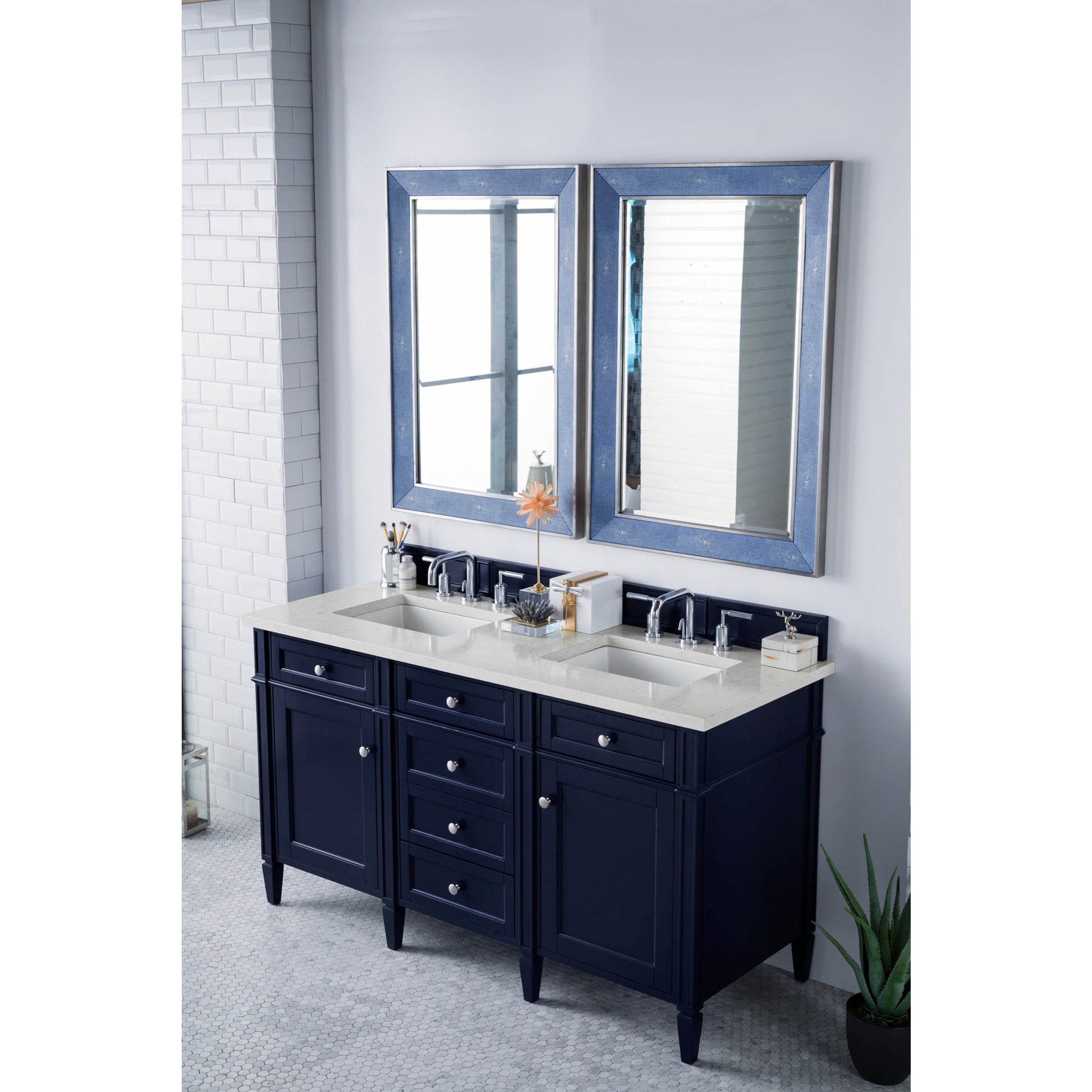 Victory Blue / Eternal Jasmine Pearl - 3 Faucet Holes