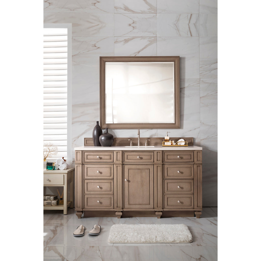 Whitewashed Walnut / White Zeus - 3 Faucet Holes