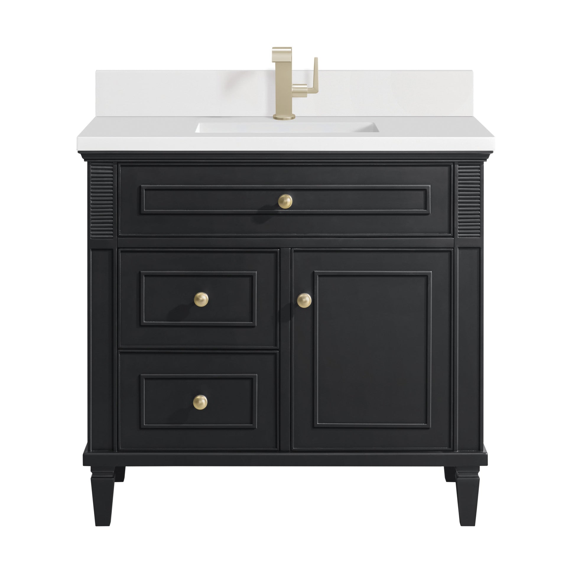 Black Onyx / White Zeus - 1 Faucet Hole