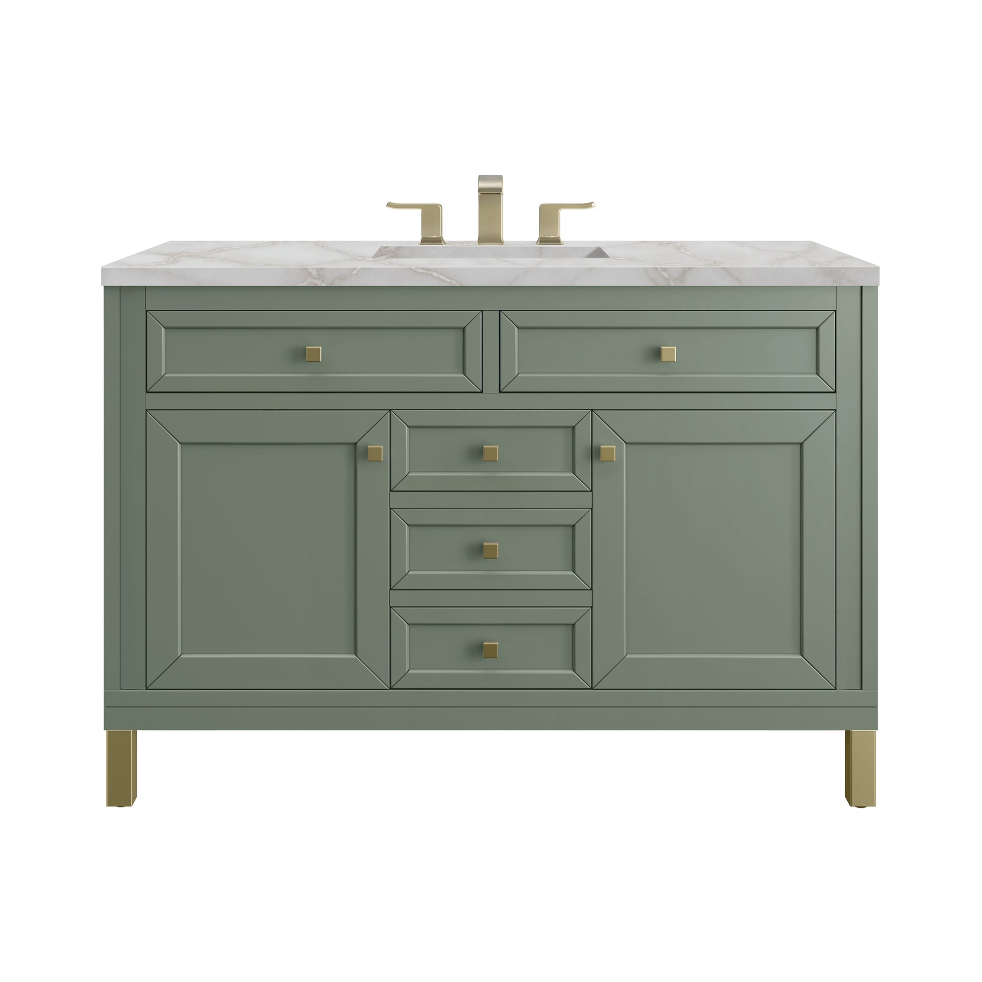Smokey Celadon / Victorian Silver - 3 Faucet Holes