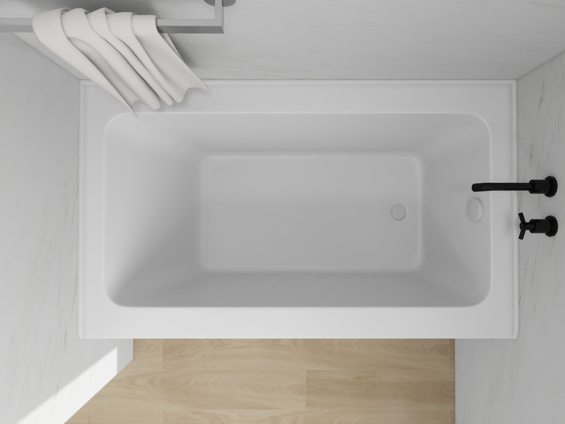 Pure White / Right Drain