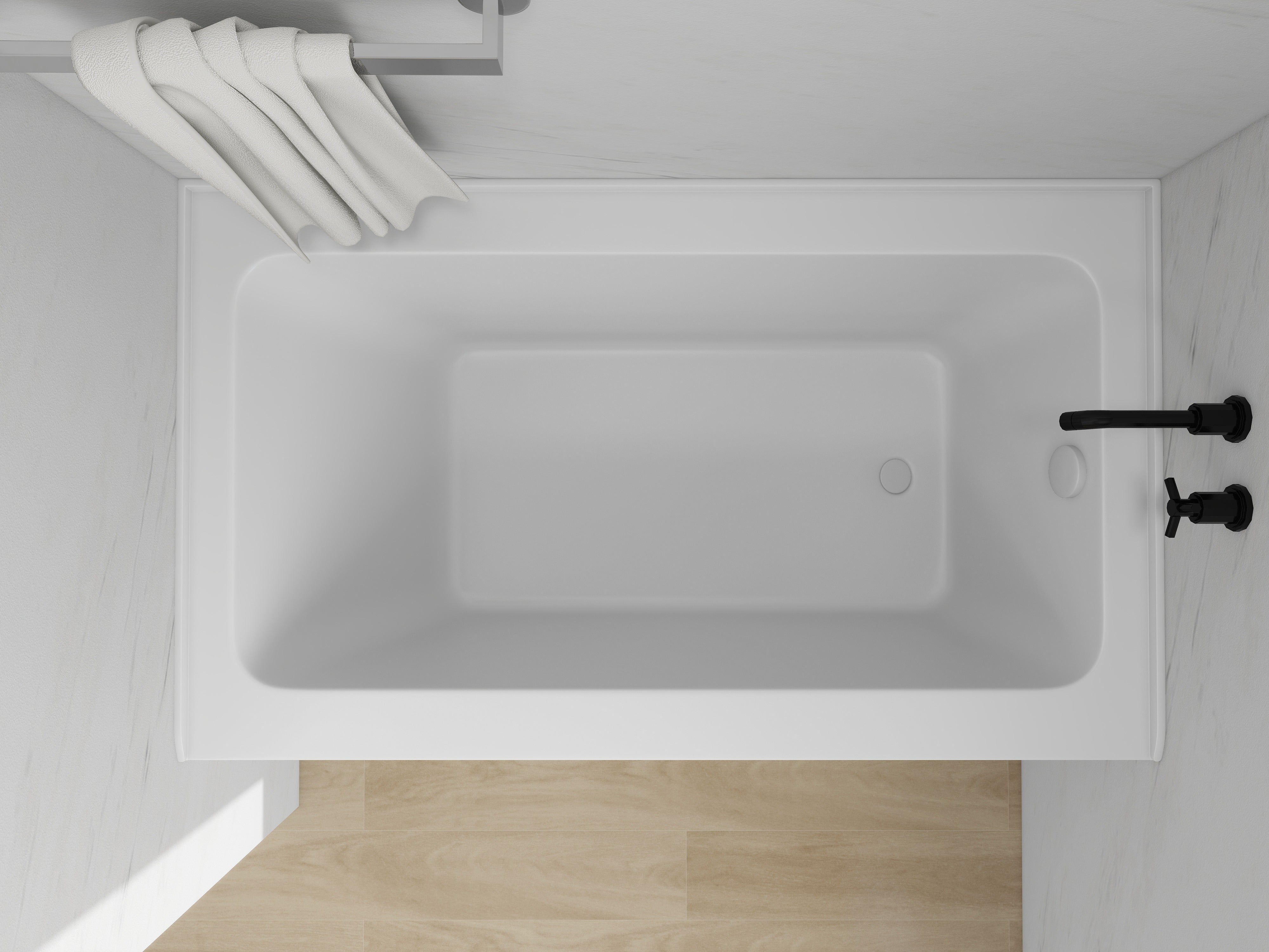 Pure White / Right Drain