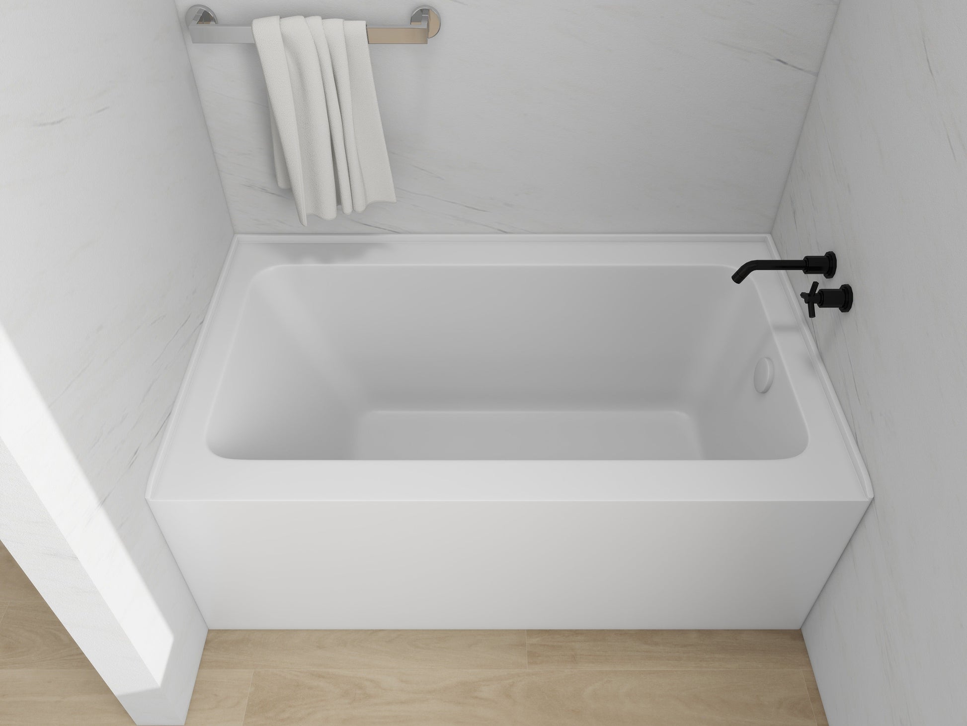 Pure White / Right Drain