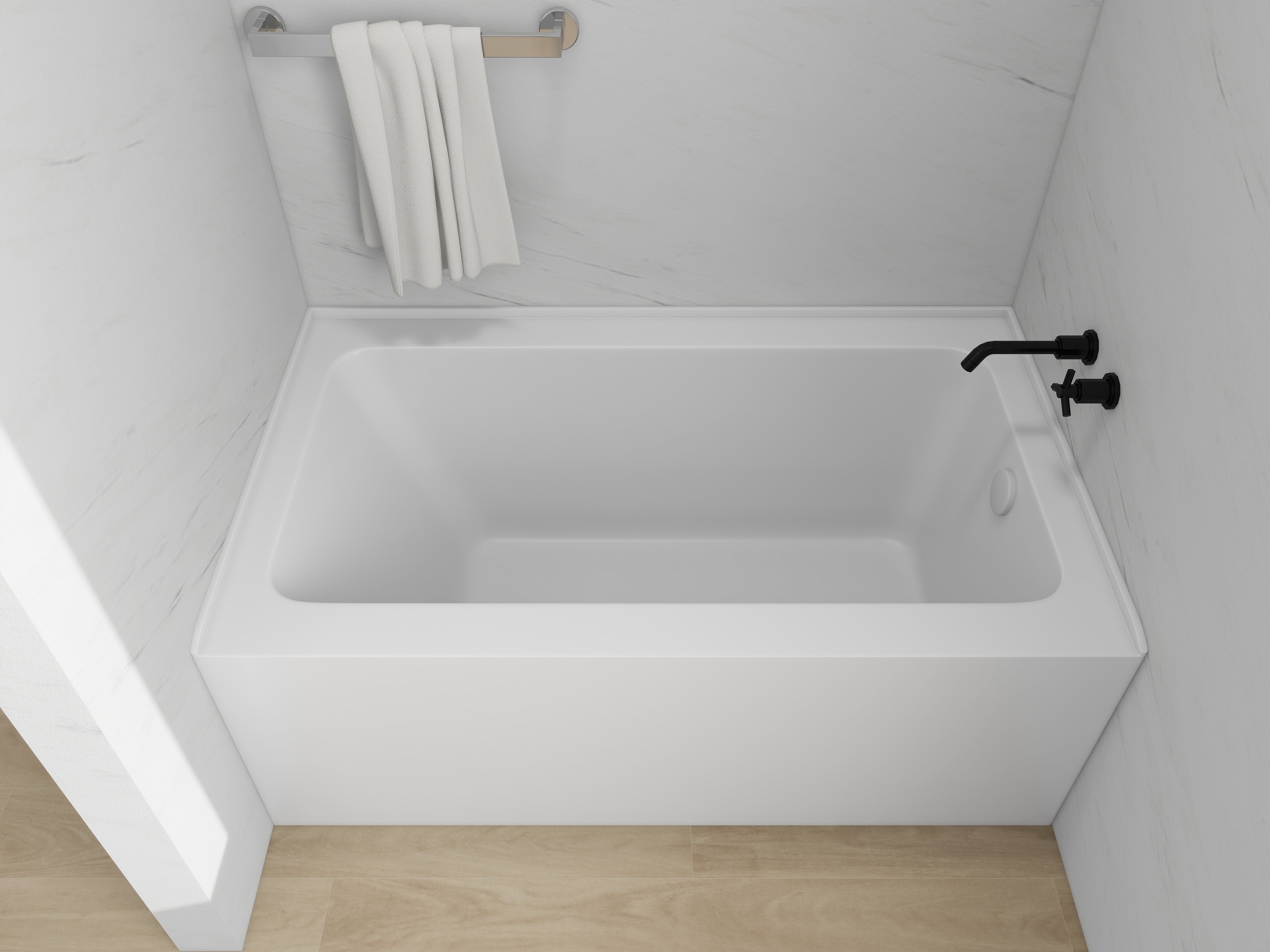 Pure White / Right Drain