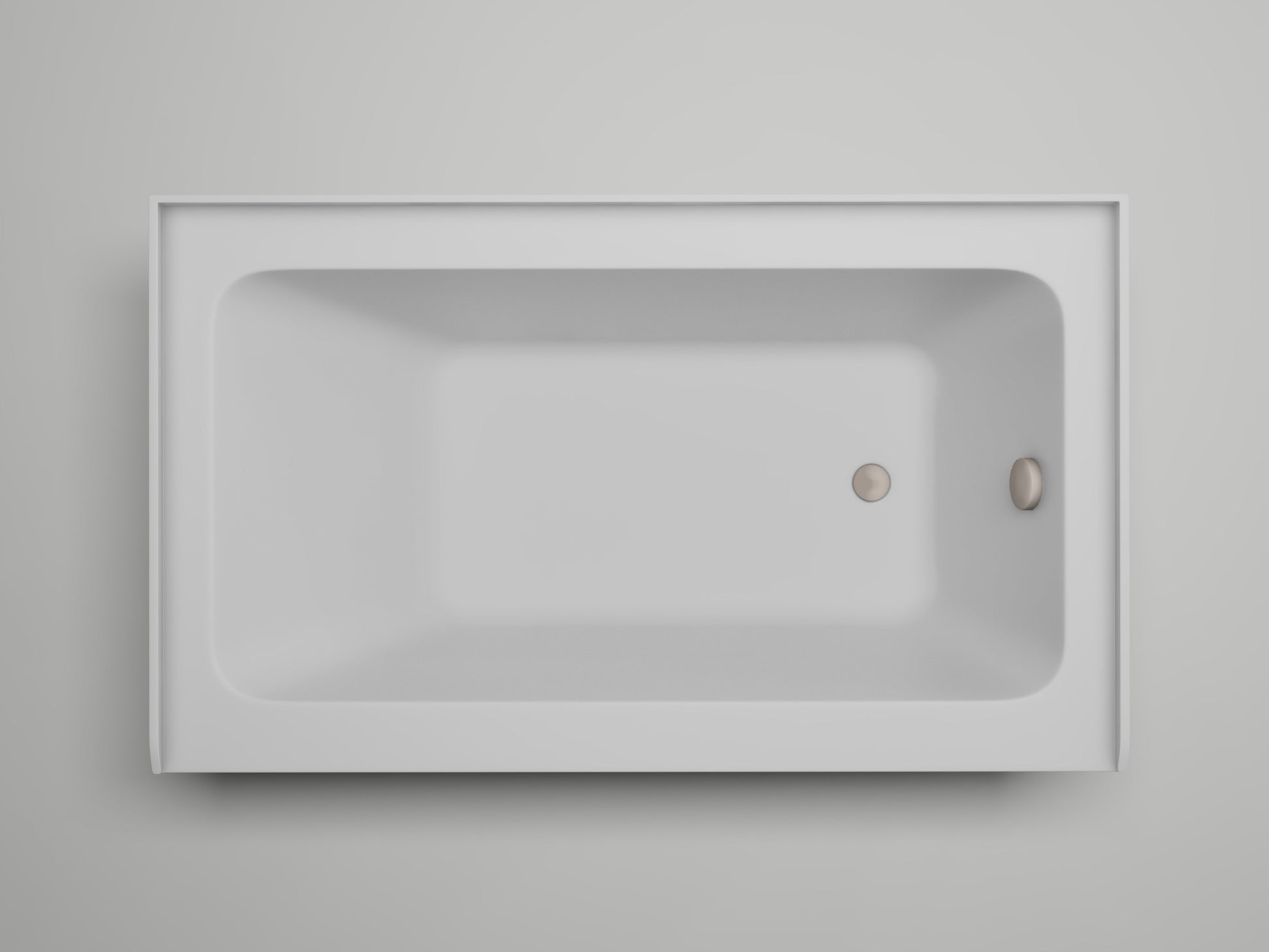 White / Brushed Nickel / Right Drain