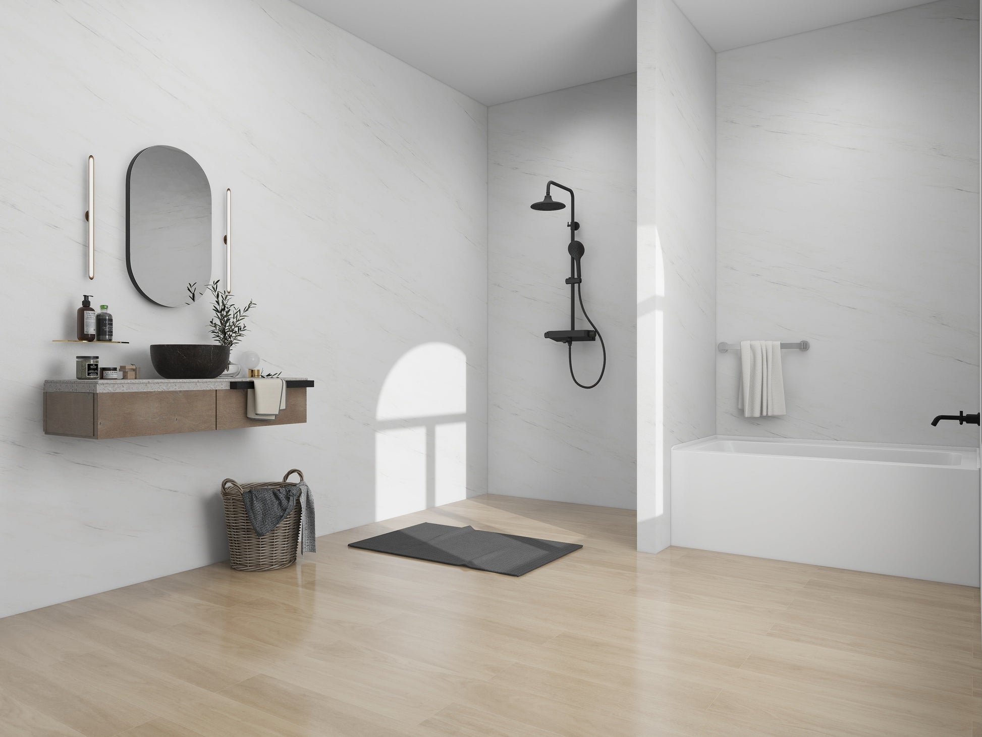 Pure White / Right Drain