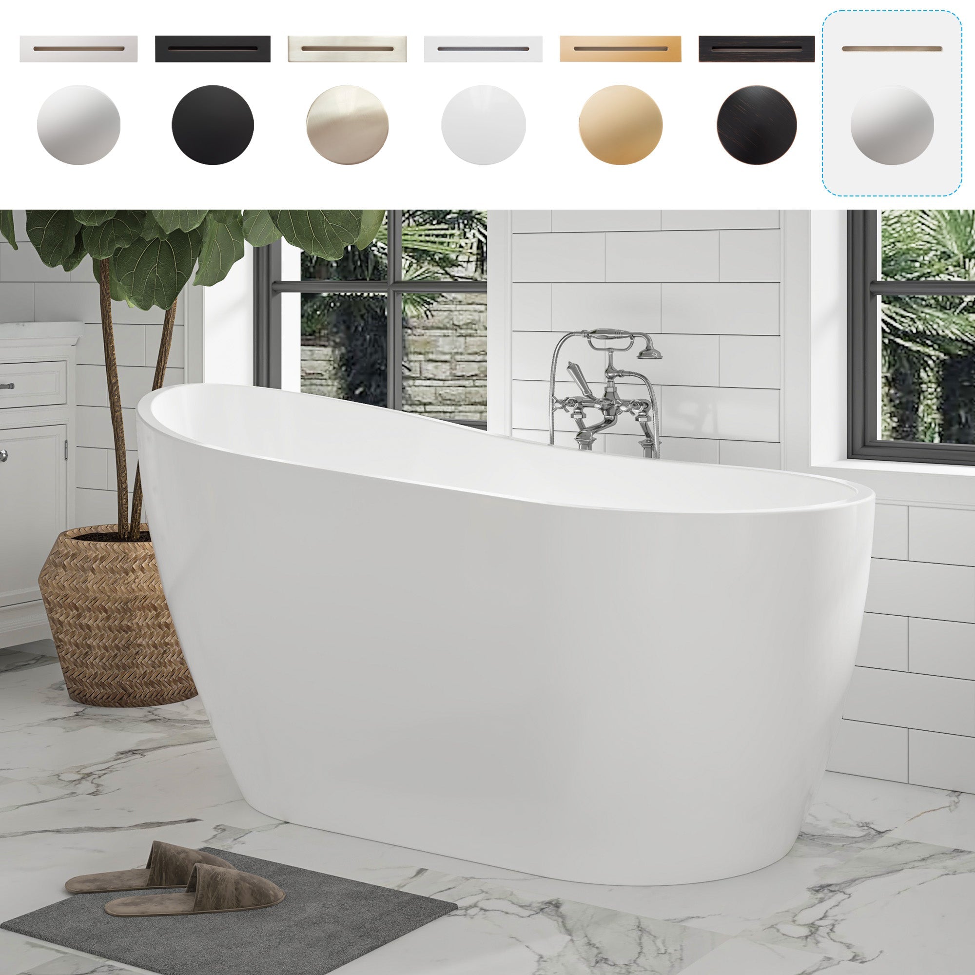 White / Integrated Overflow