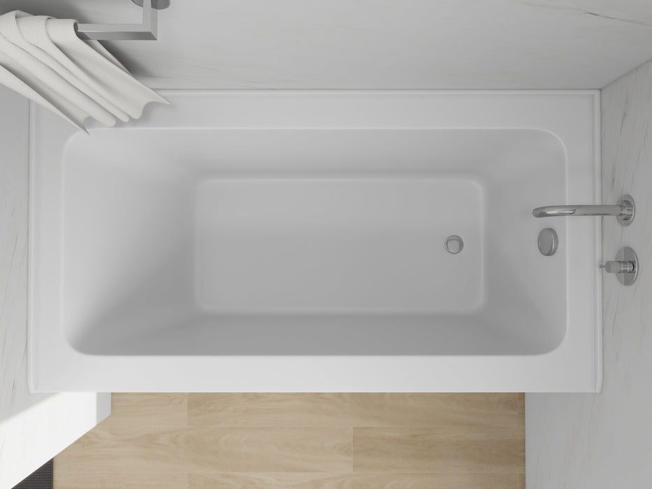 White / Polished Chrome / Right Drain