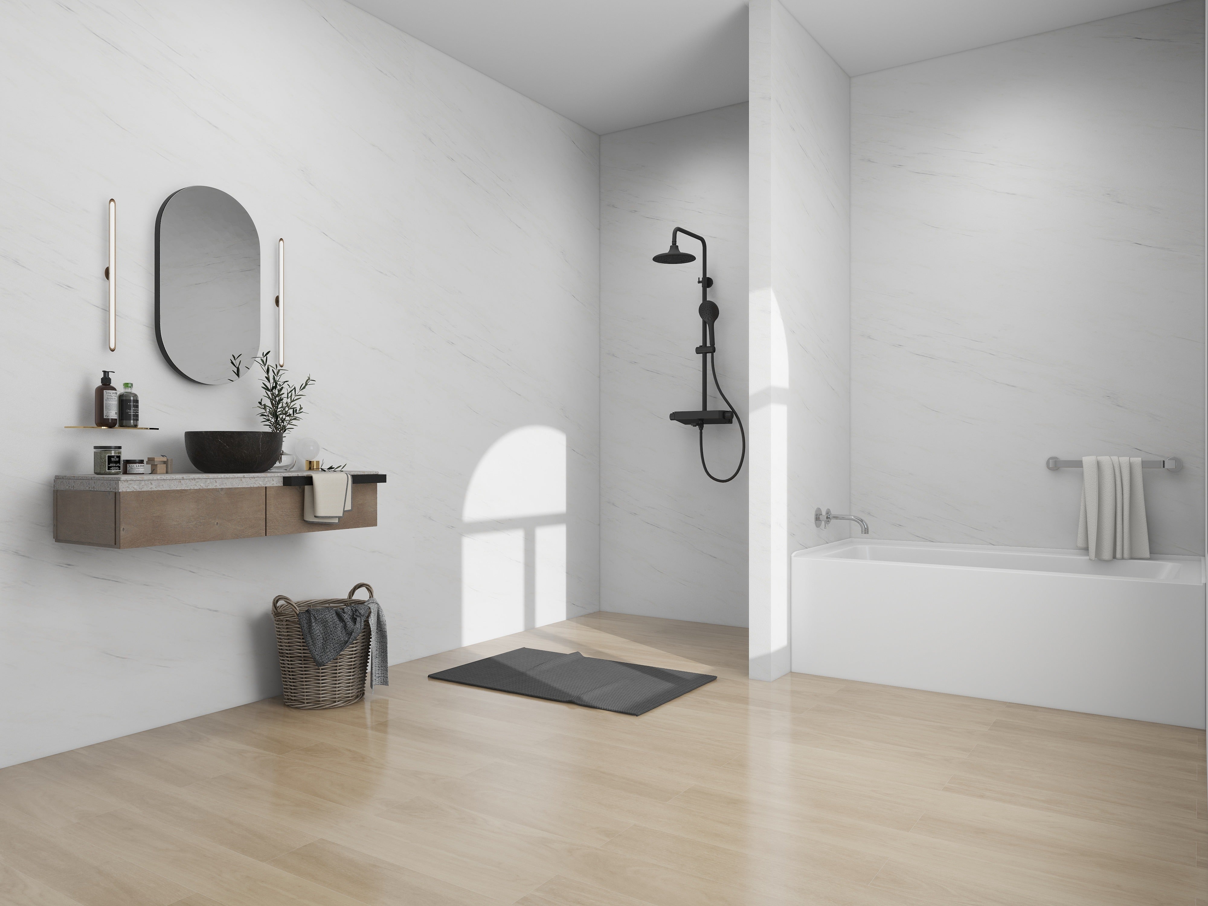 White / Polished Chrome / Left Drain