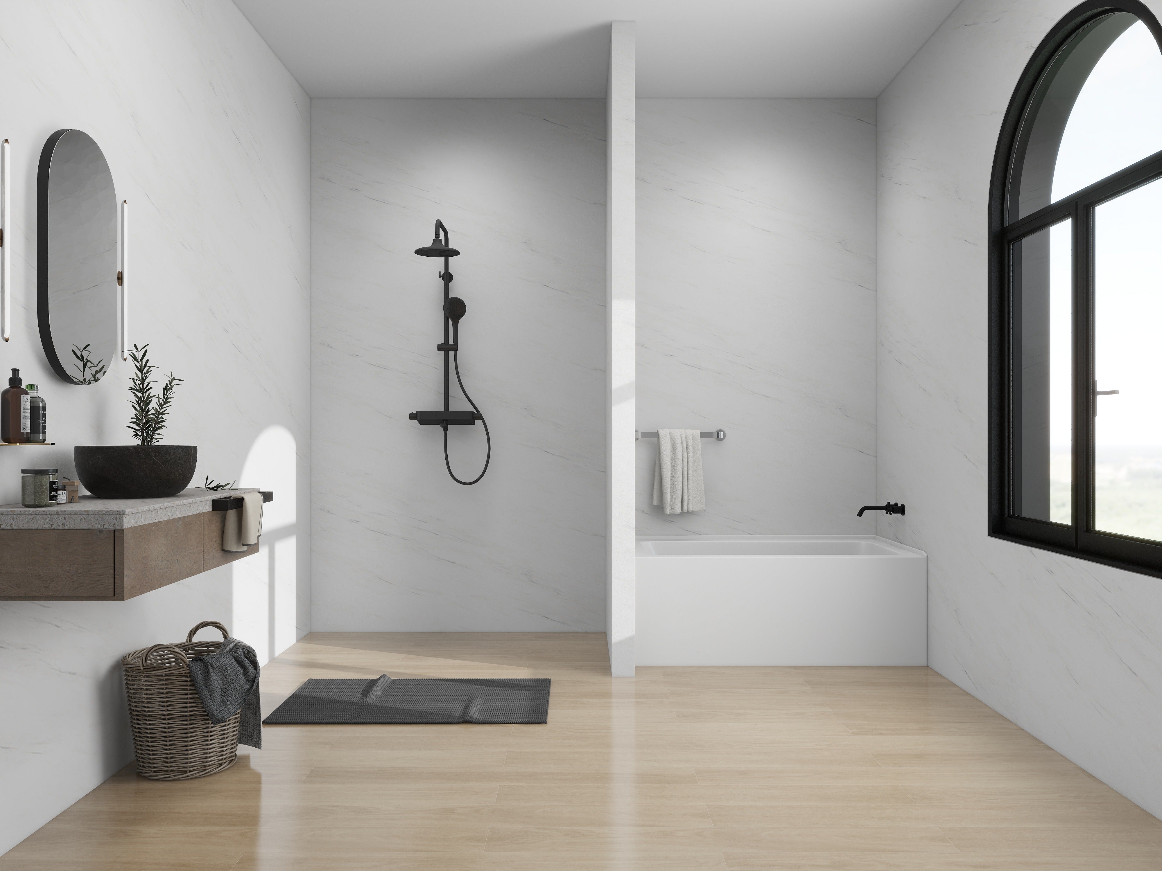 Pure White / Right Drain