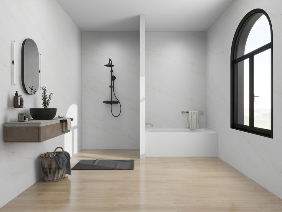 White / Polished Chrome / Left Drain