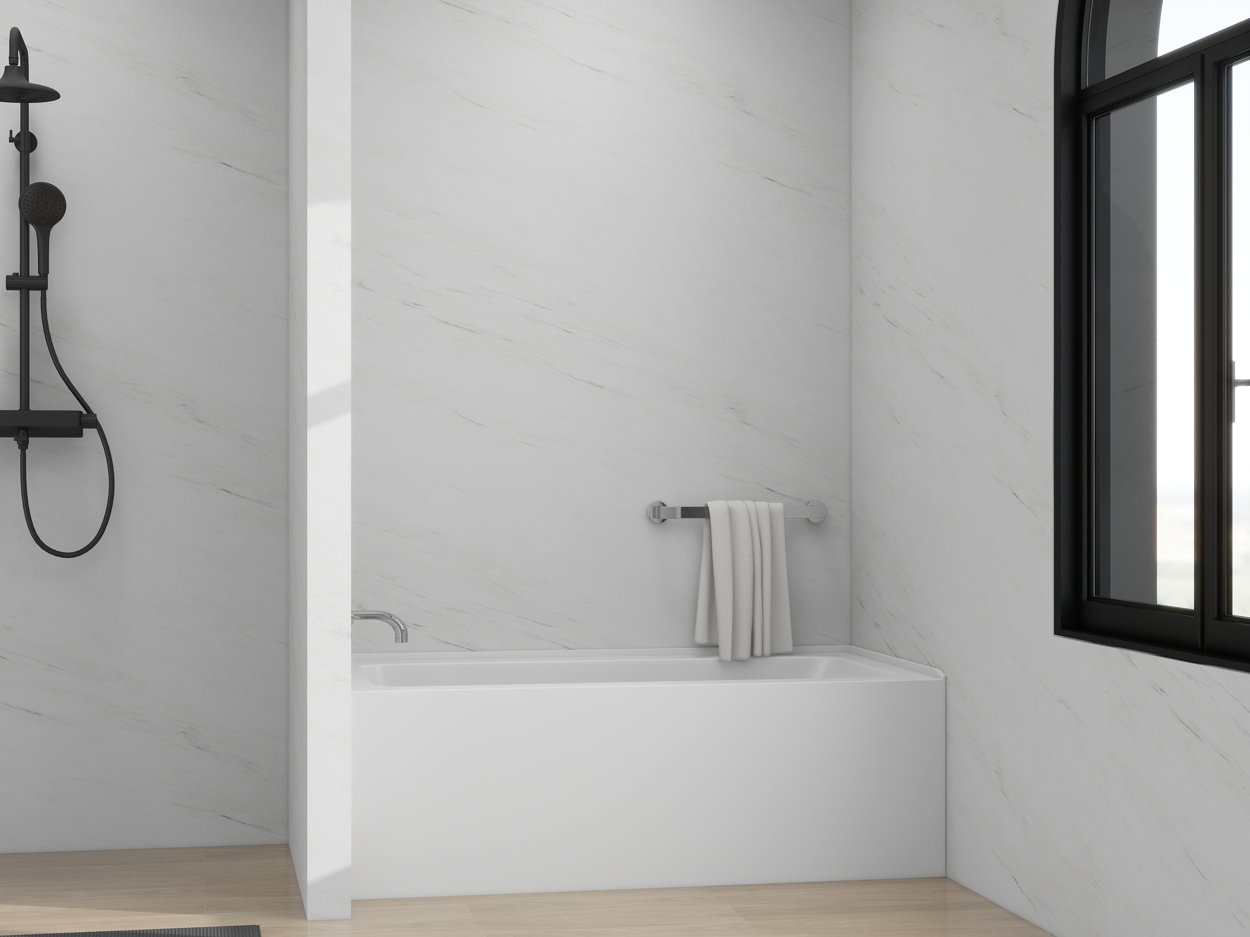 White / Polished Chrome / Left Drain