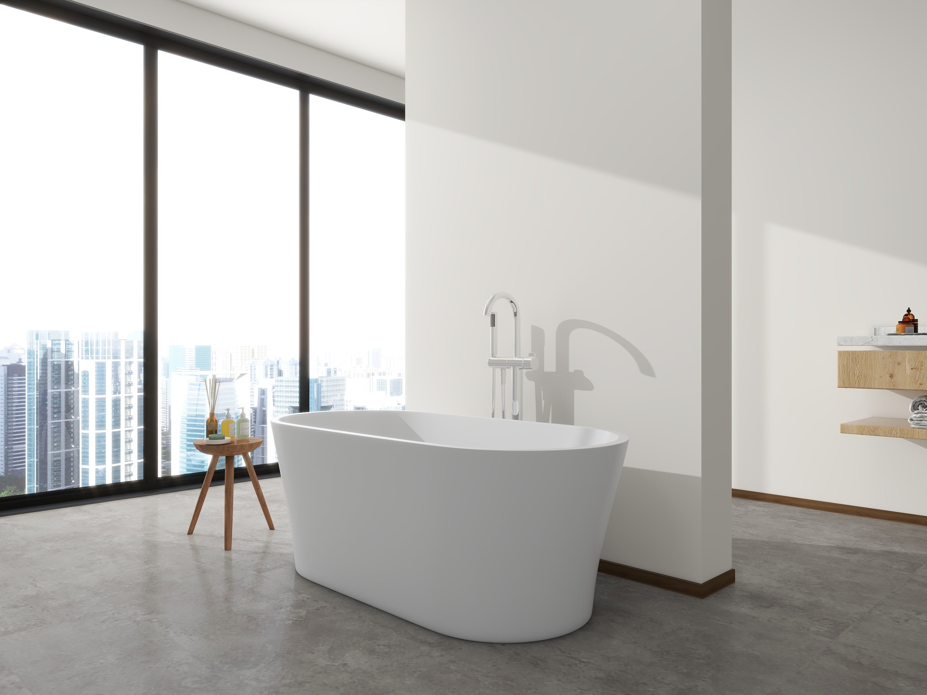 White / Polished Chrome