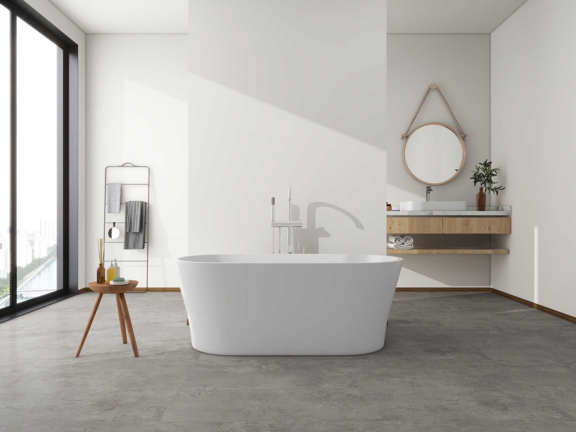 White / Polished Chrome