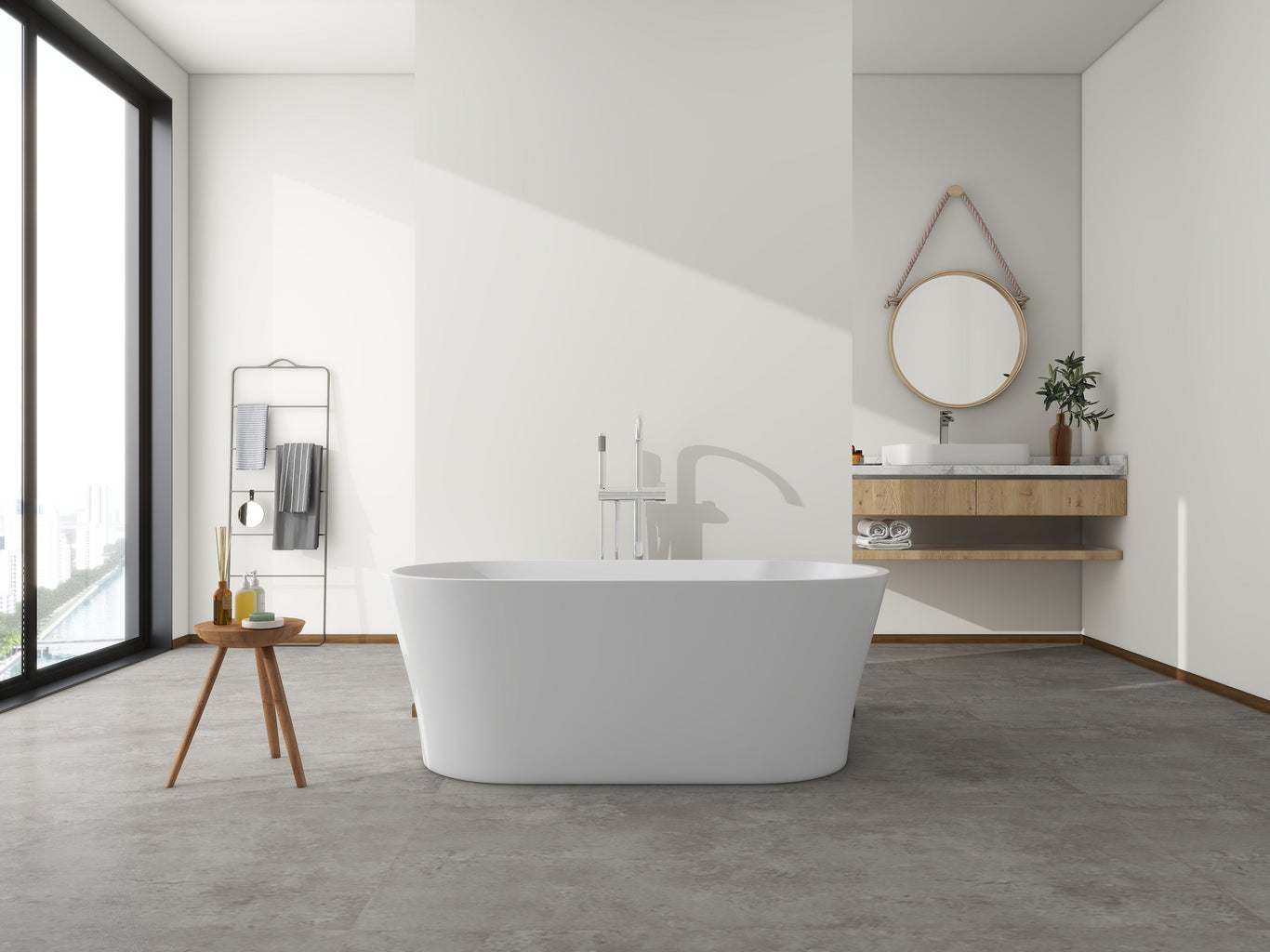 White / Polished Chrome