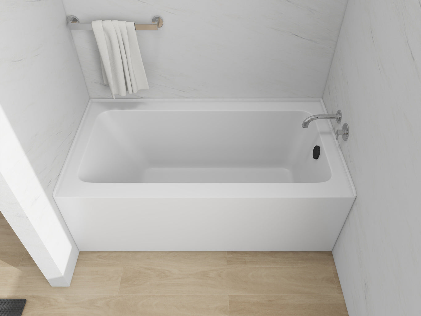 White / Matte Black / Right Drain