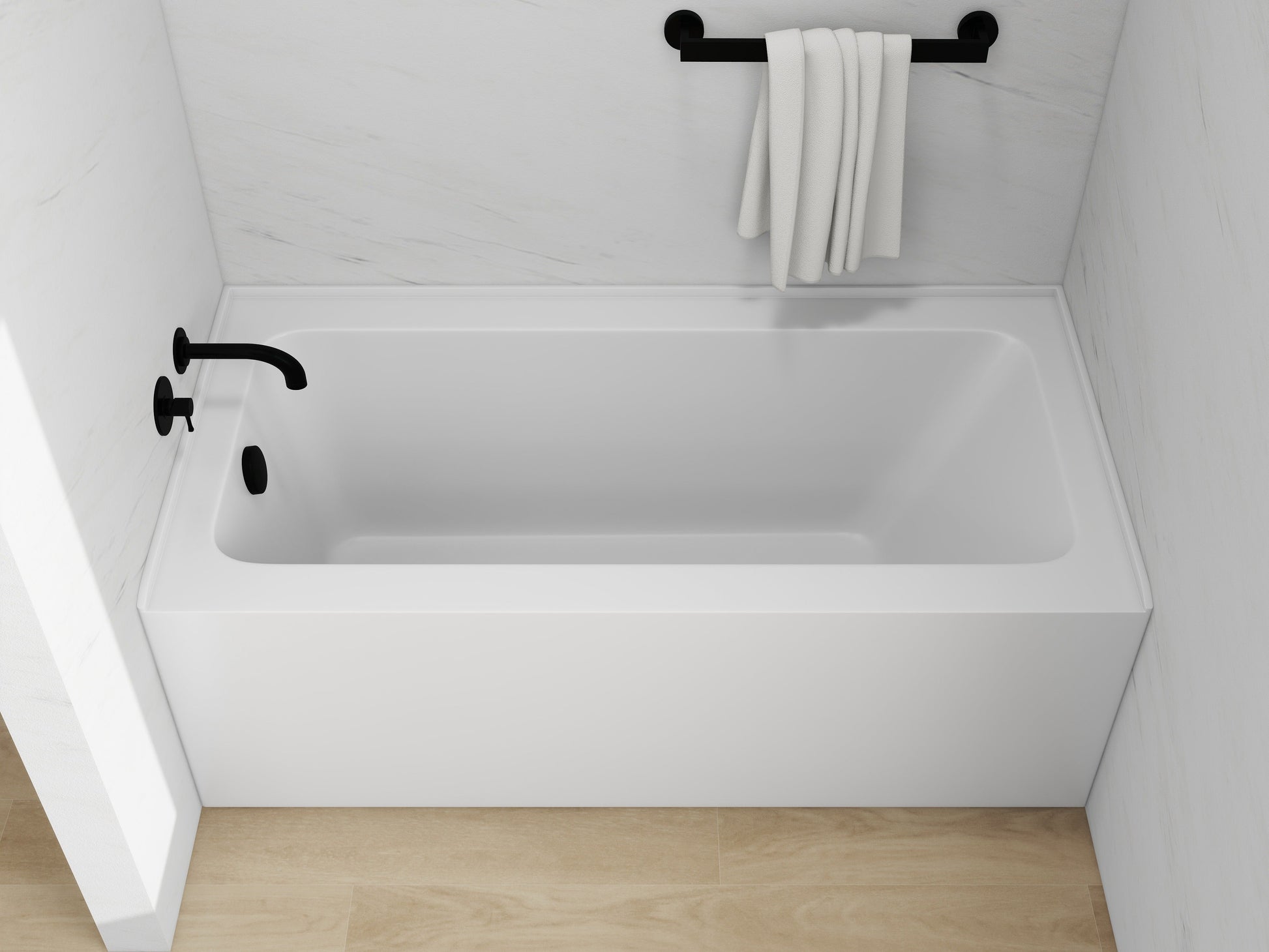 White / Matte Black / Right Drain