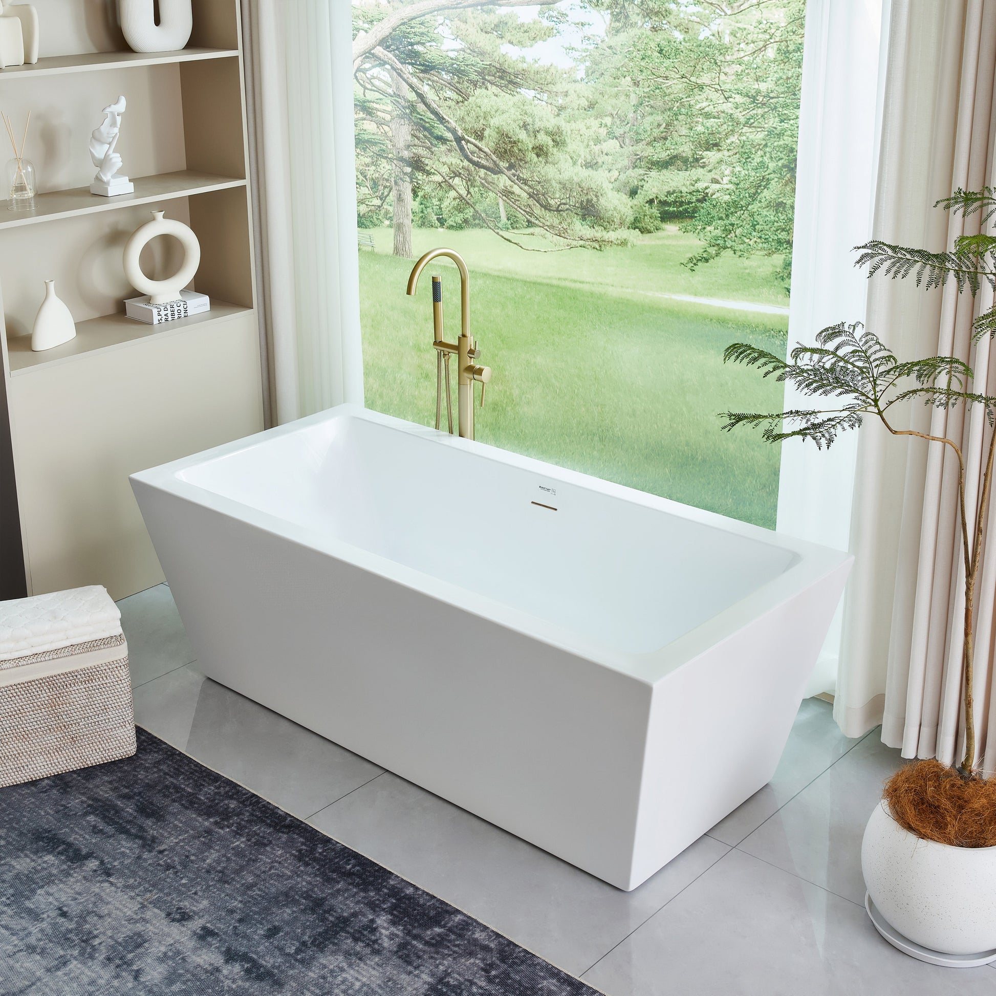White / Integrated Overflow