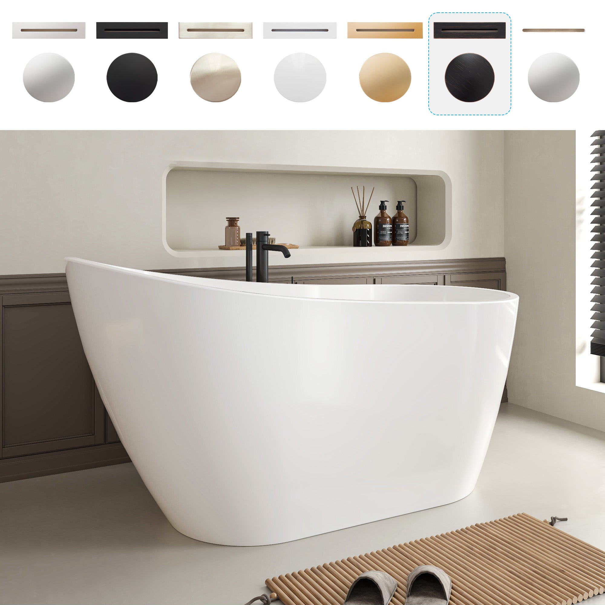 White / Oil Rubbed Bronze