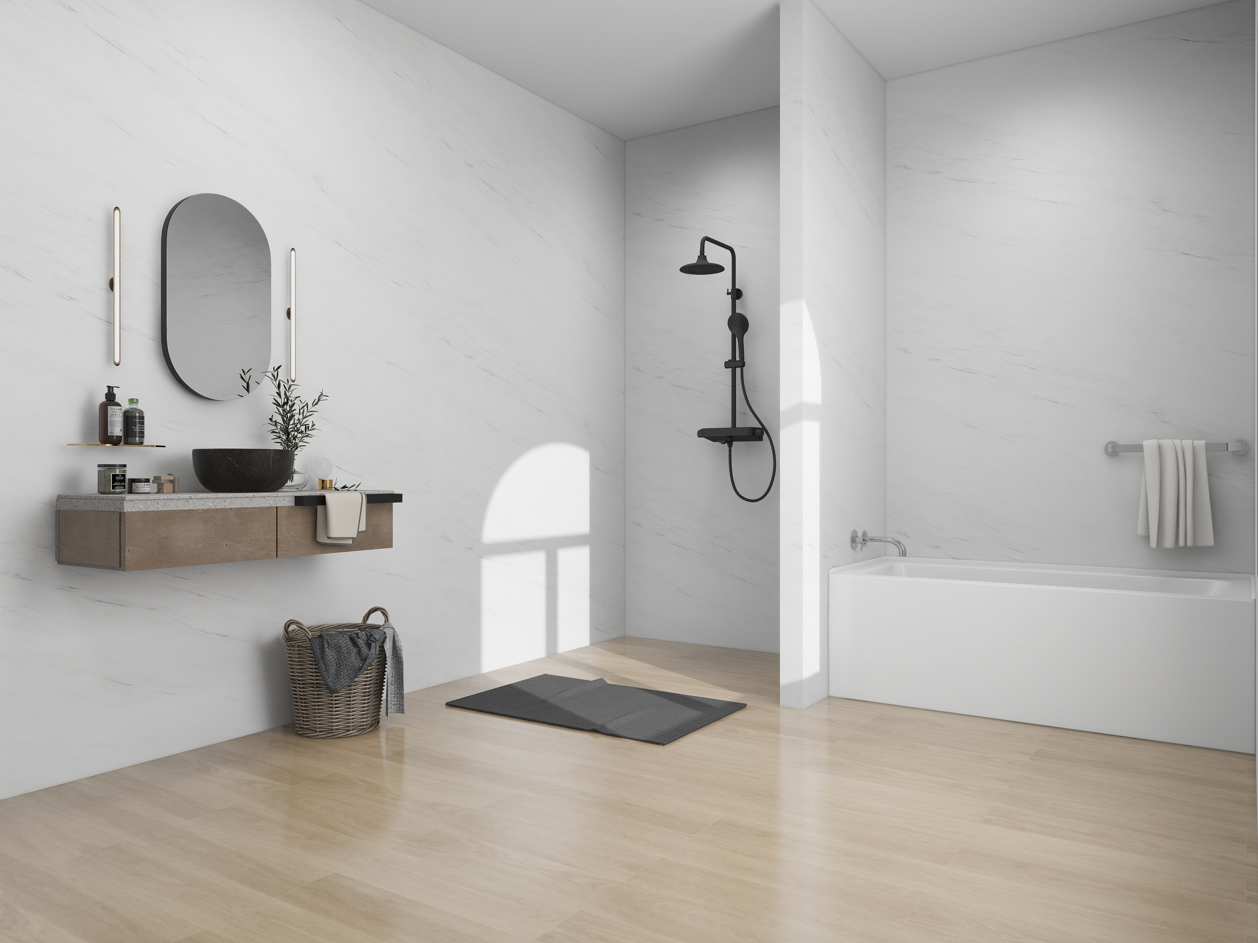 Pure White / Right Drain