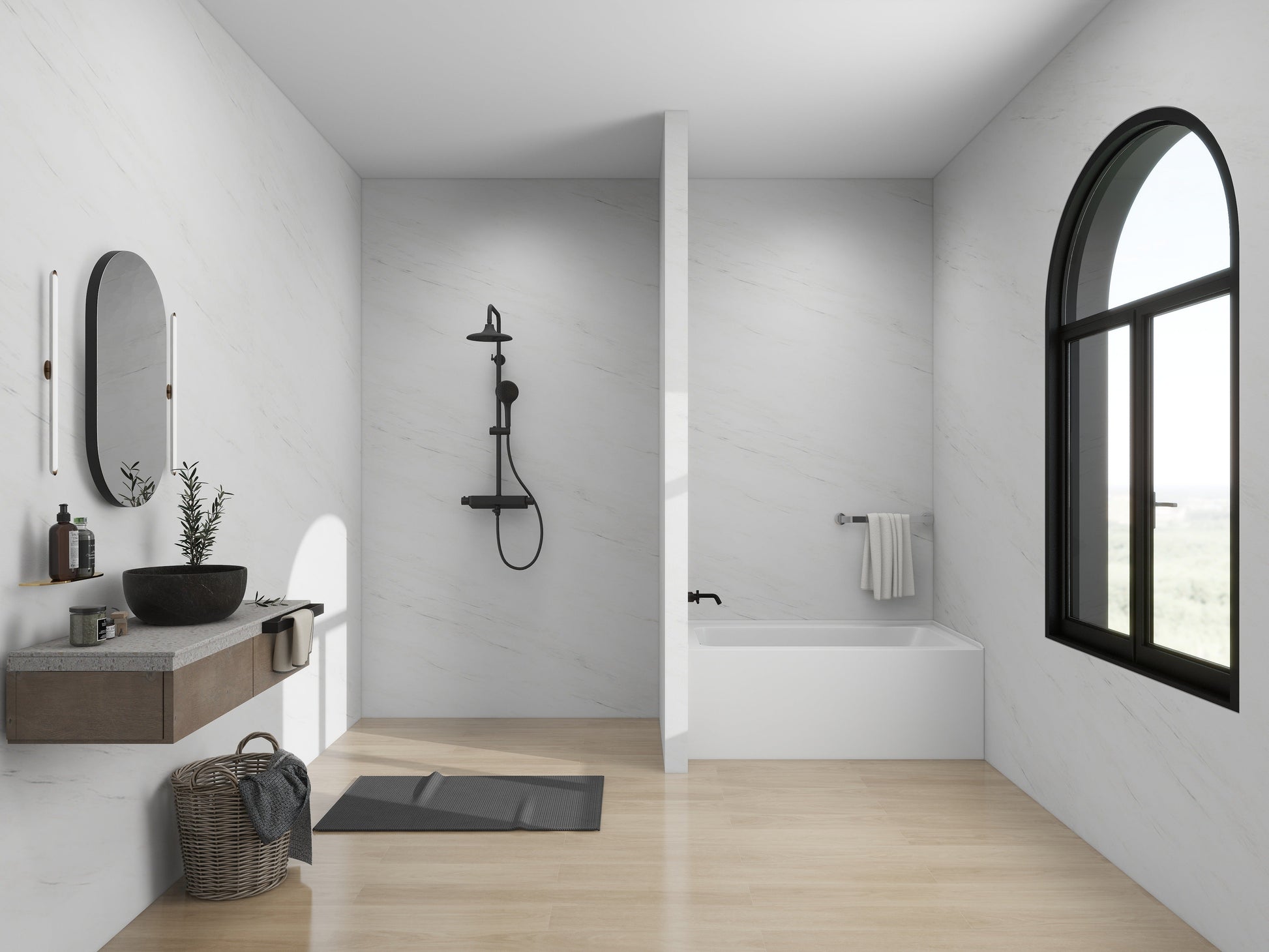 White / Polished Chrome / Left Drain