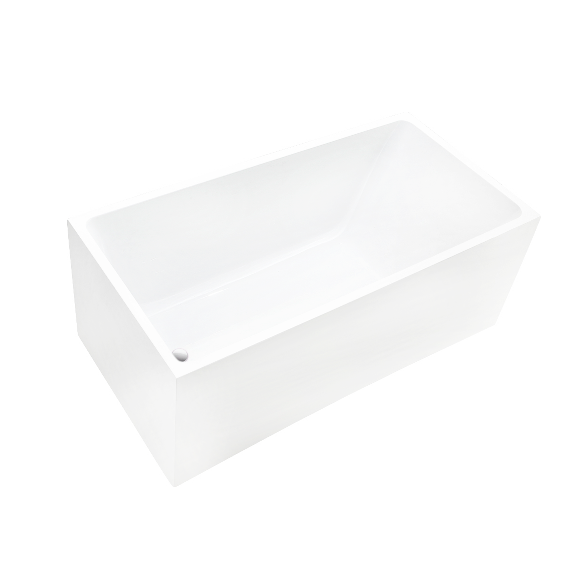 White / Integrated Overflow