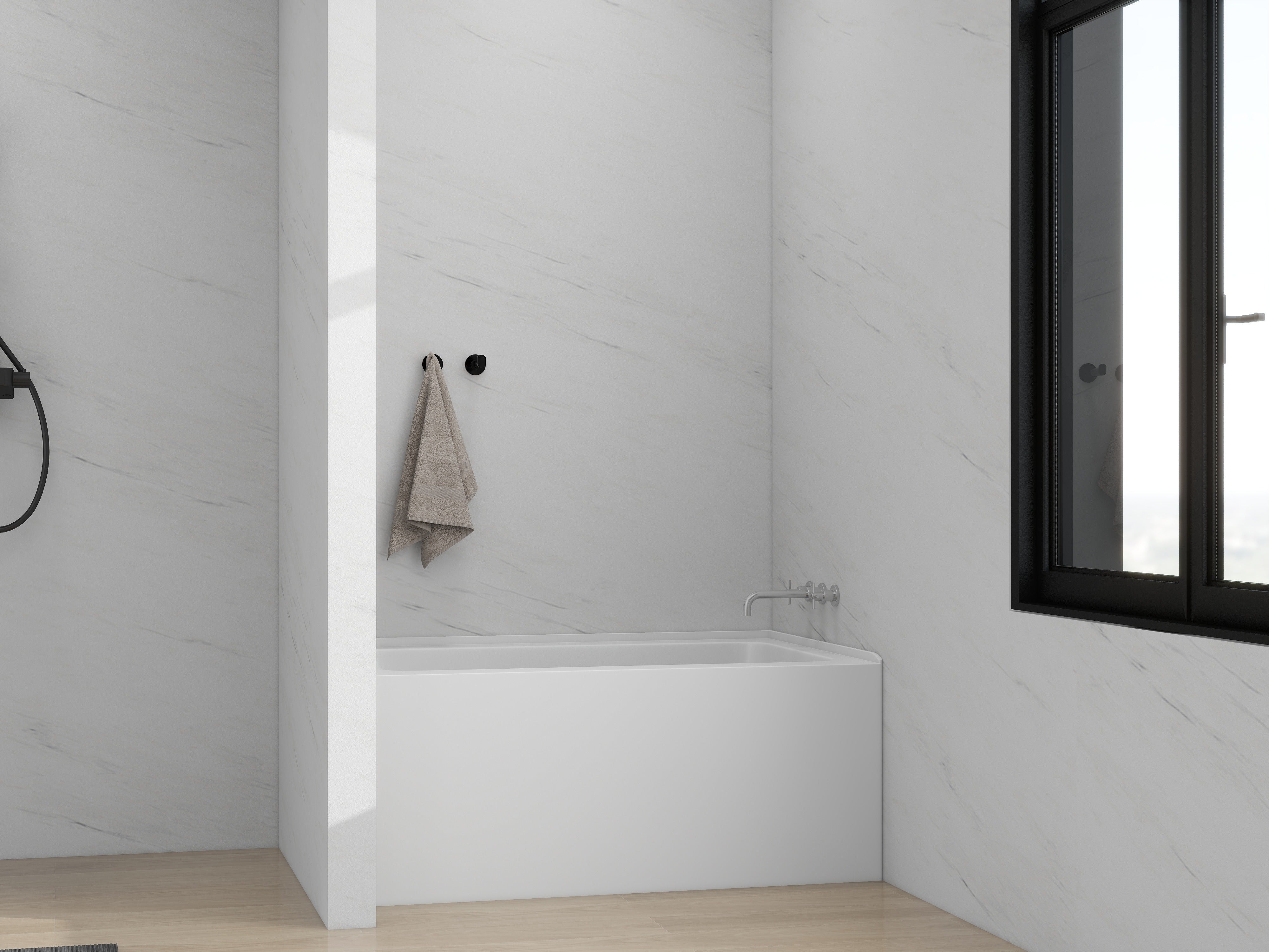 Pure White / Right Drain