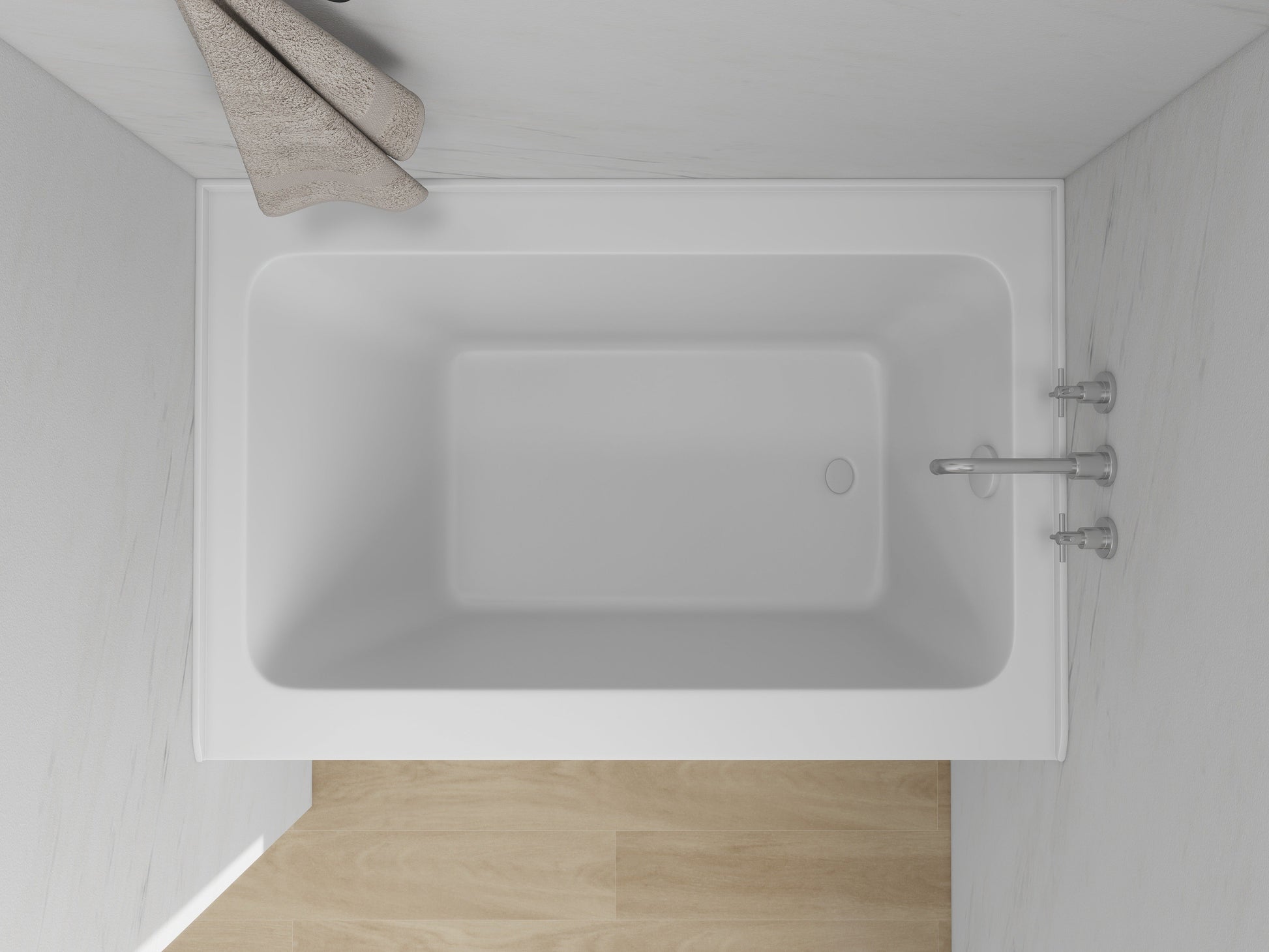Pure White / Right Drain