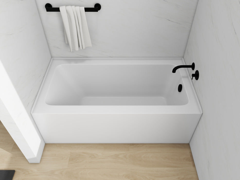 White / Matte Black / Right Drain
